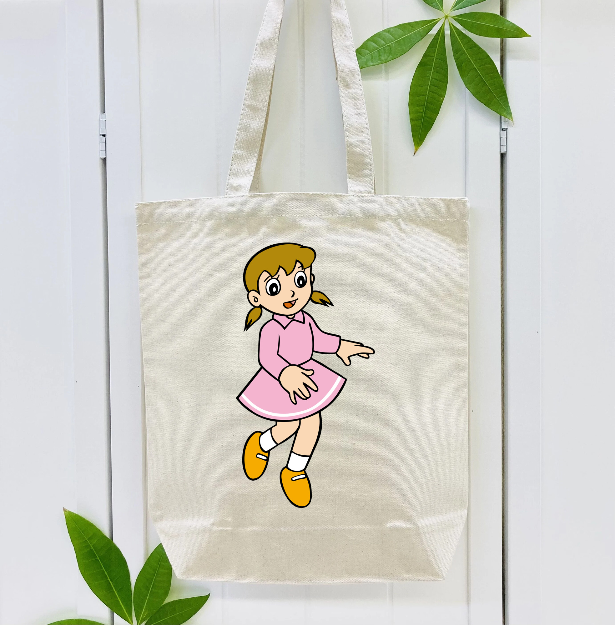 ドラえもん みなもと しずか Doraemon Shizuka Minamoto 縦型キャンバス生地手提げバッグ　トートバッグ