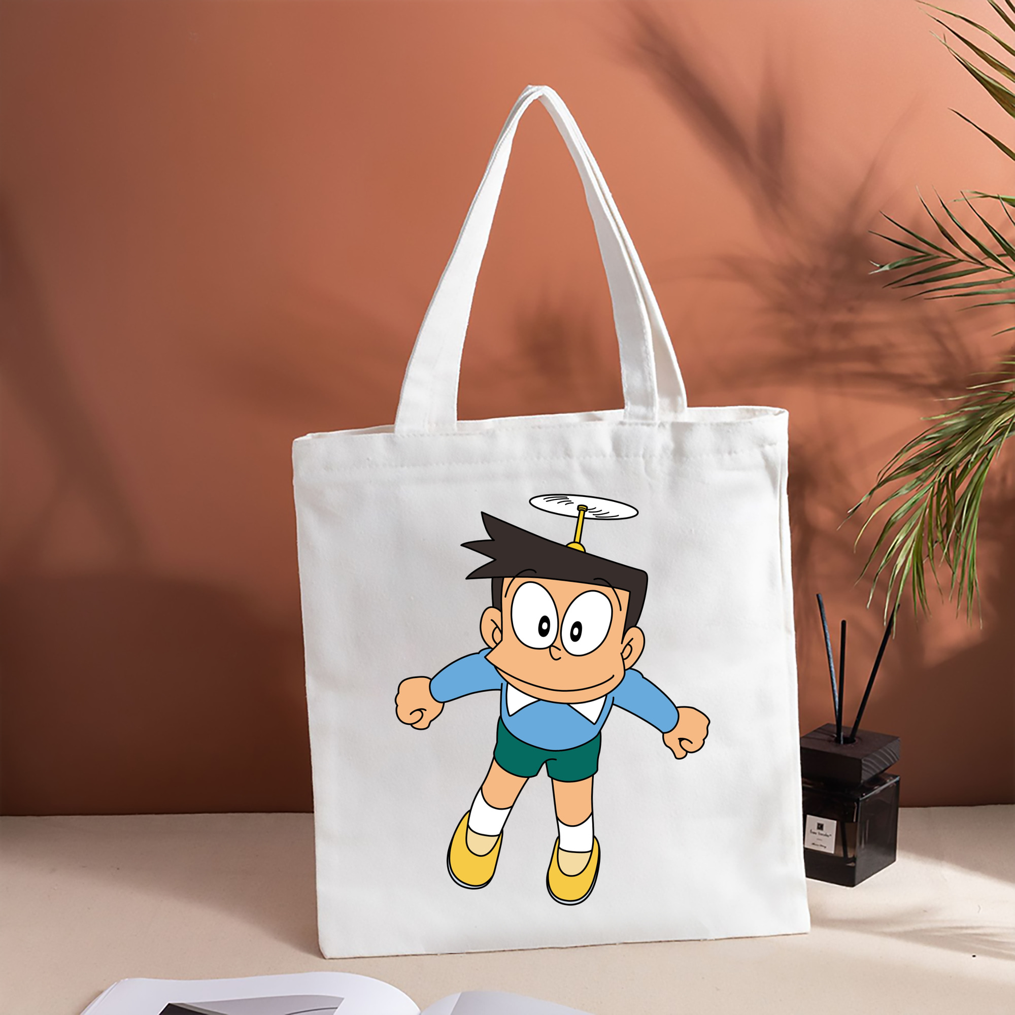 ドラえもん 骨川 スネ夫 Doraemon Honekawa Suneo 縦型キャンバス生地手提げバッグ　トートバッグ