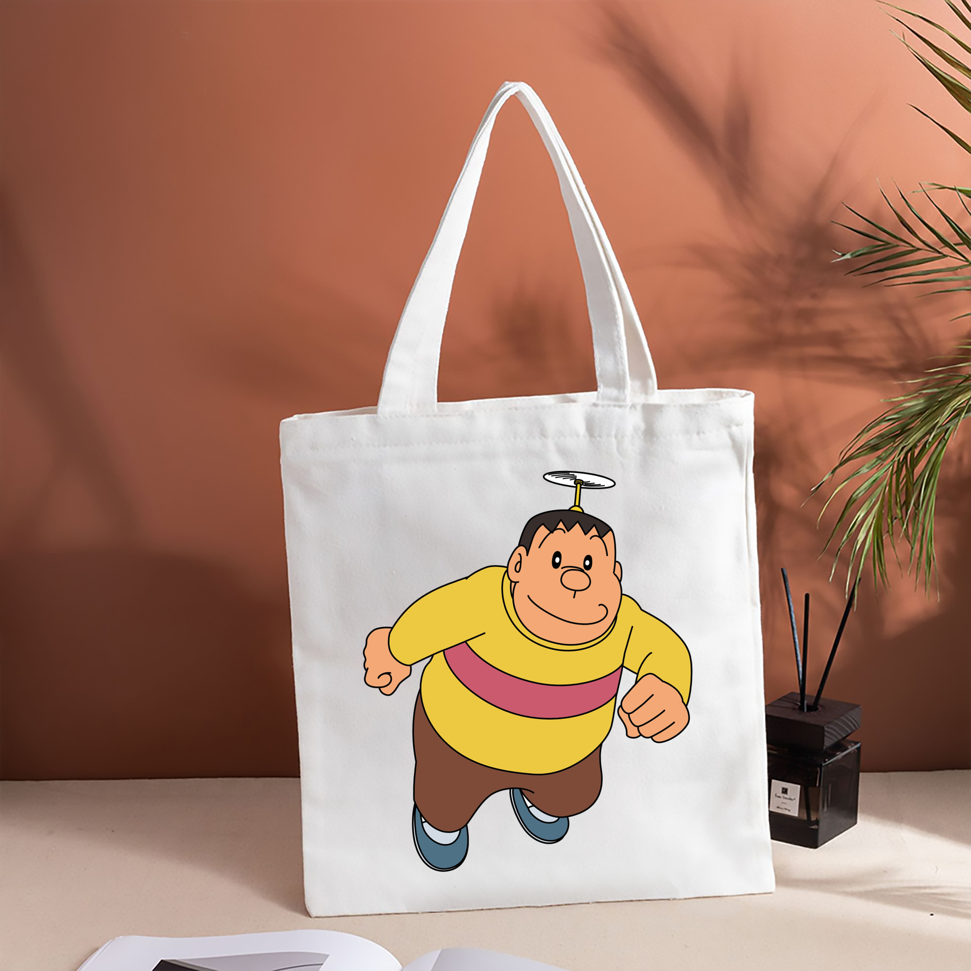ドラえもん 剛田武 Doraemon Gouta Takeshi 縦型キャンバス生地手提げバッグ　トートバッグ