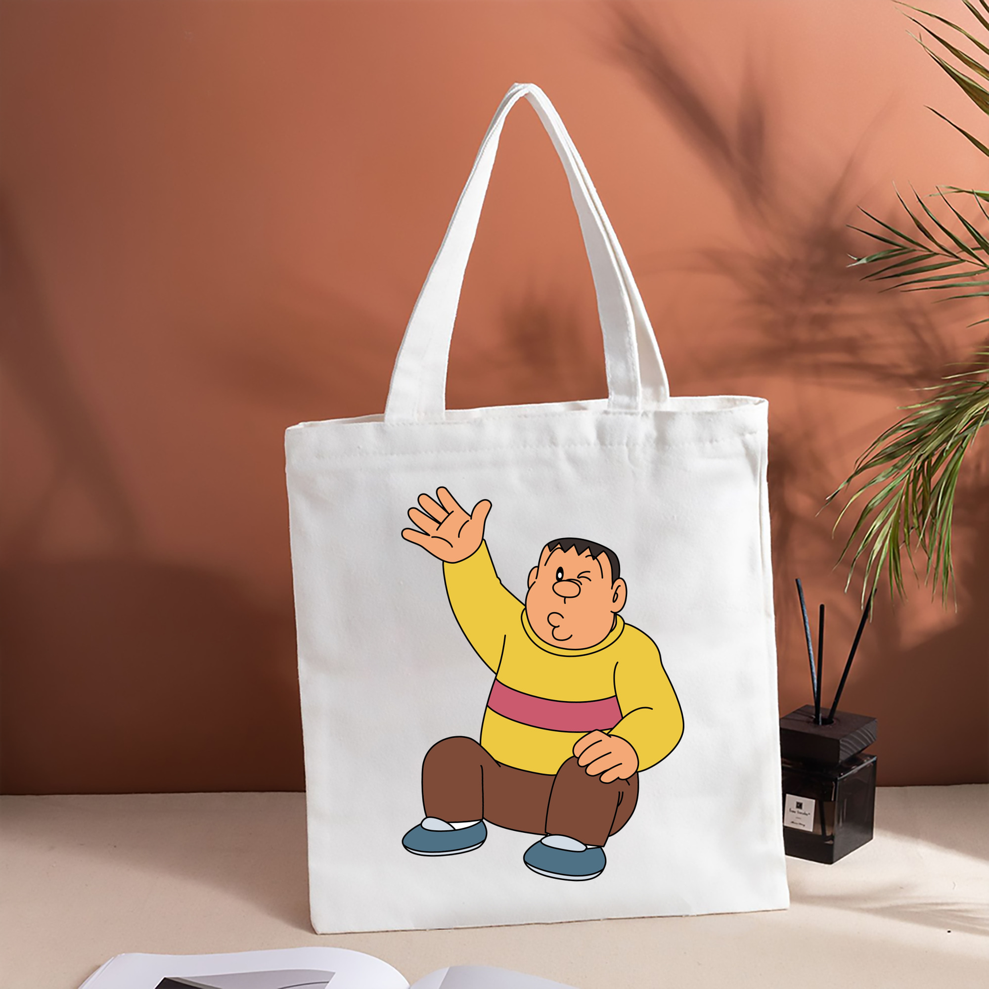 ドラえもん 剛田武 Doraemon Gouta Takeshi 縦型キャンバス生地手提げバッグ　トートバッグ
