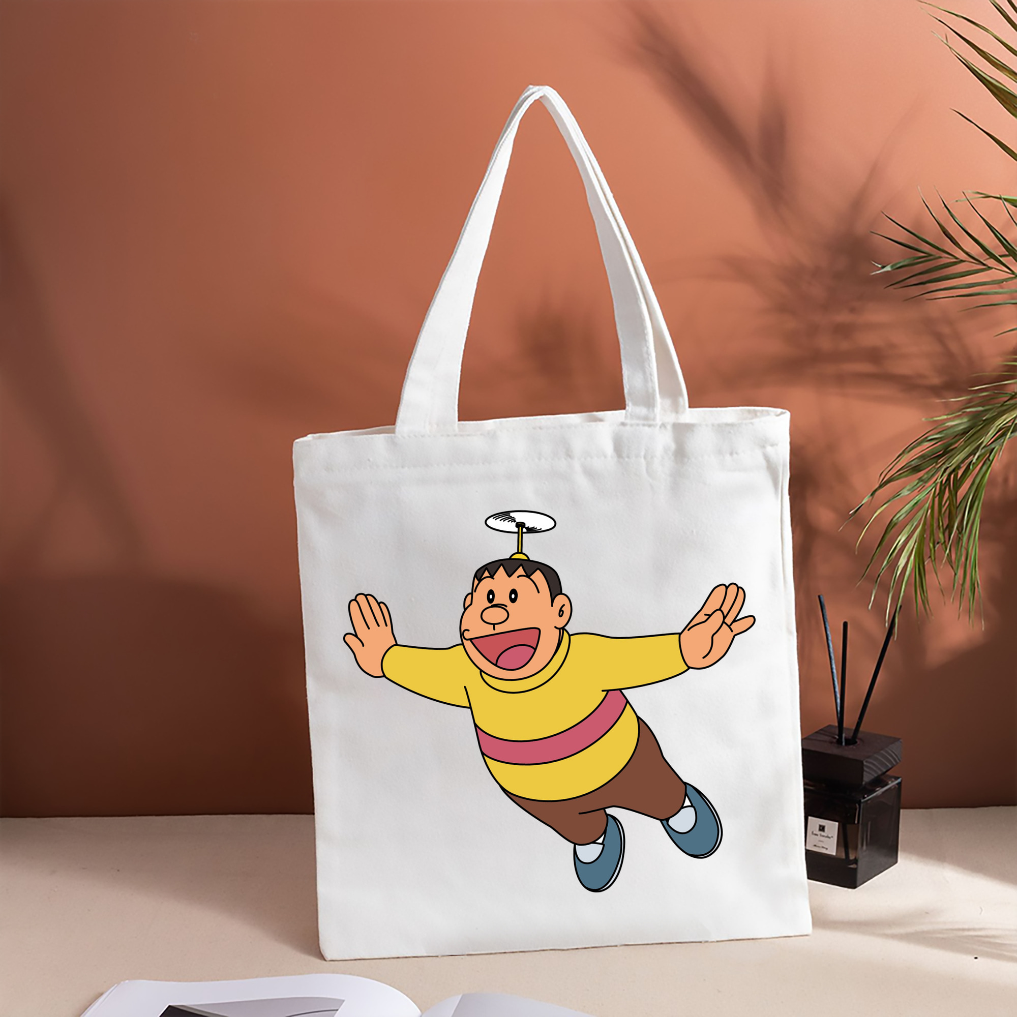 ドラえもん 剛田武 Doraemon Gouta Takeshi 縦型キャンバス生地手提げバッグ　トートバッグ