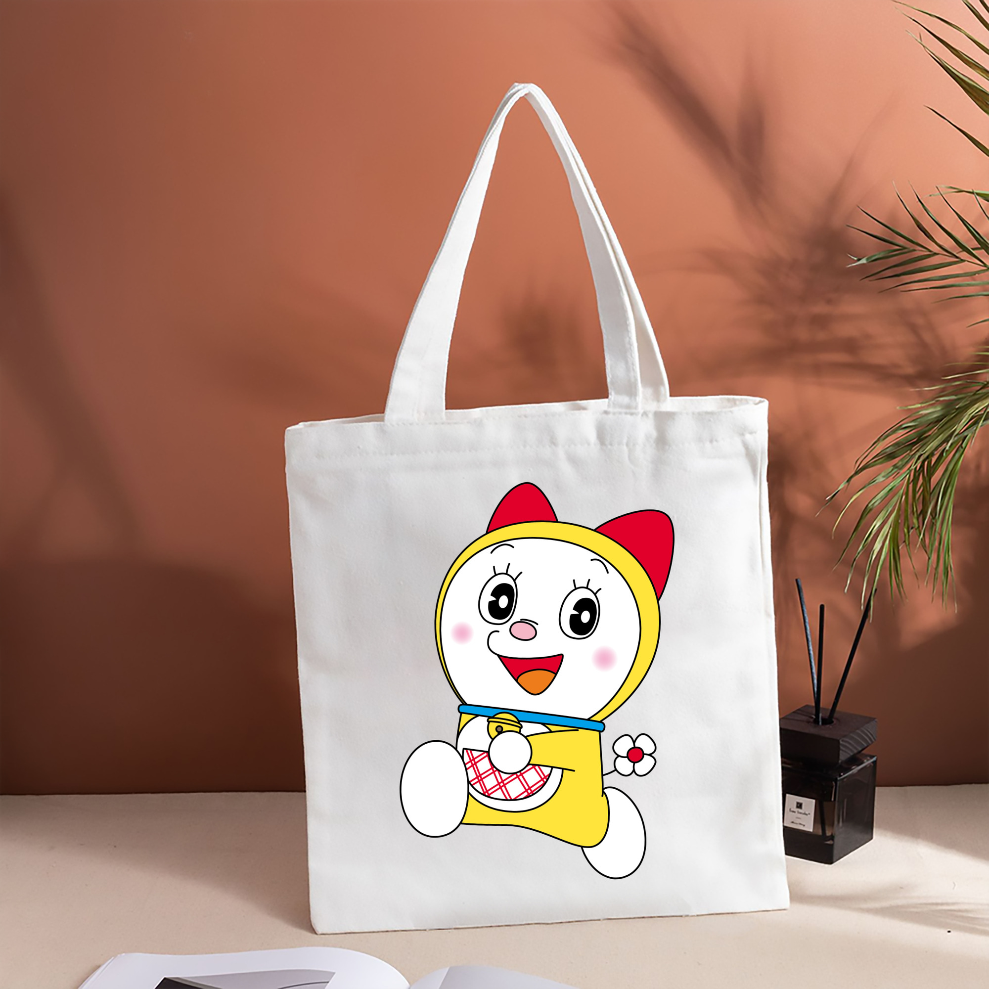 ドラえもん ドラミ Doraemon Dorami 縦型キャンバス生地手提げバッグ　トートバッグ