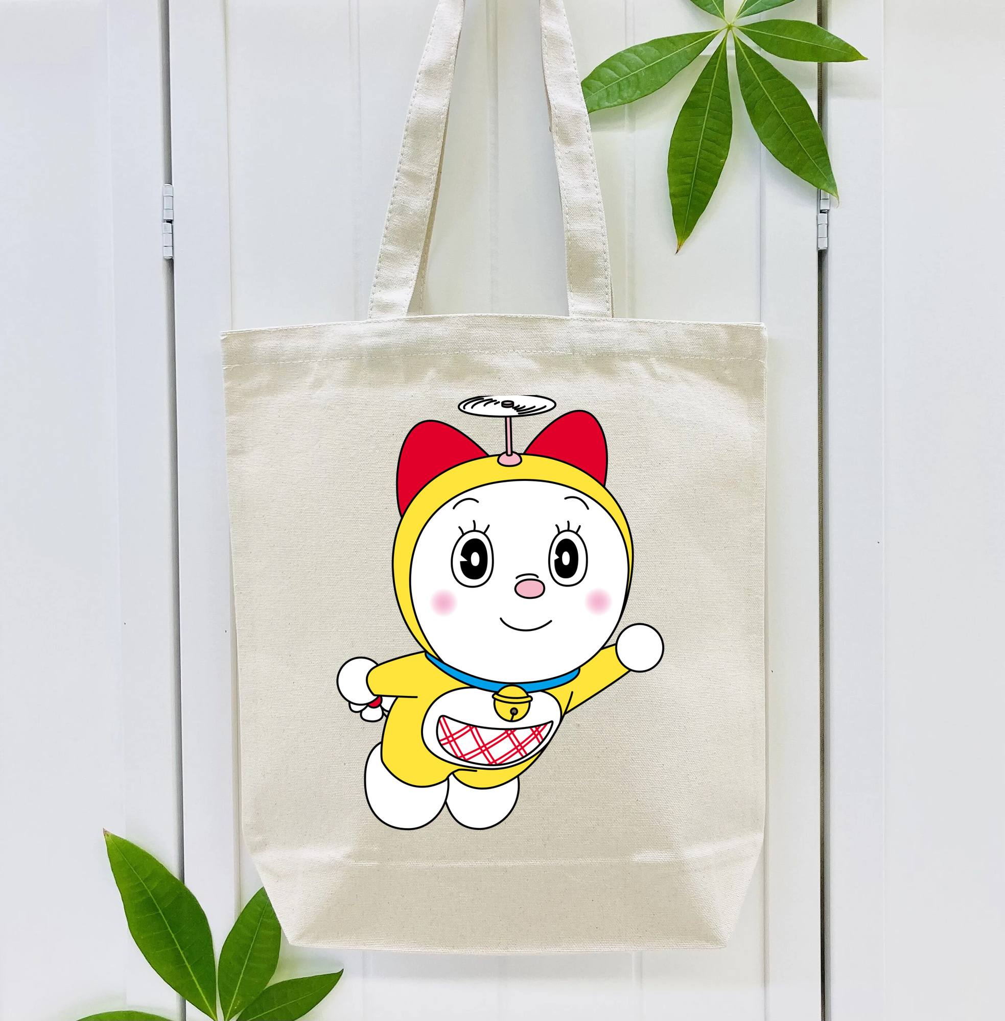 ドラえもん ドラミ Doraemon Dorami 縦型キャンバス生地手提げバッグ　トートバッグ