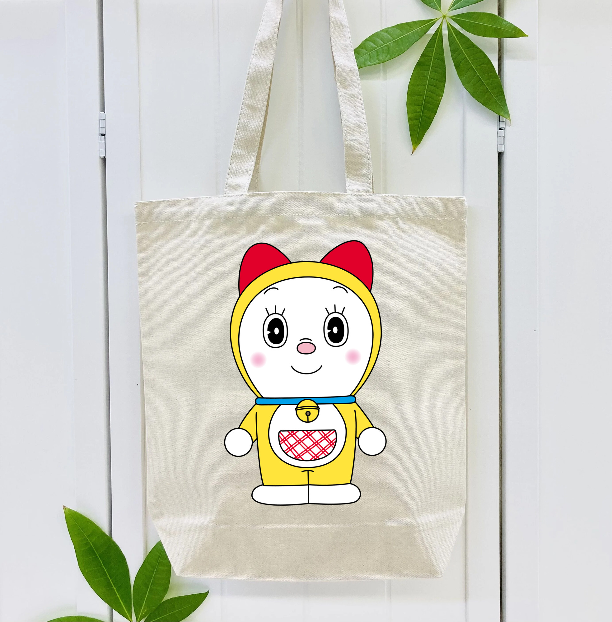 ドラえもん ドラミ Doraemon Dorami 縦型キャンバス生地手提げバッグ　トートバッグ