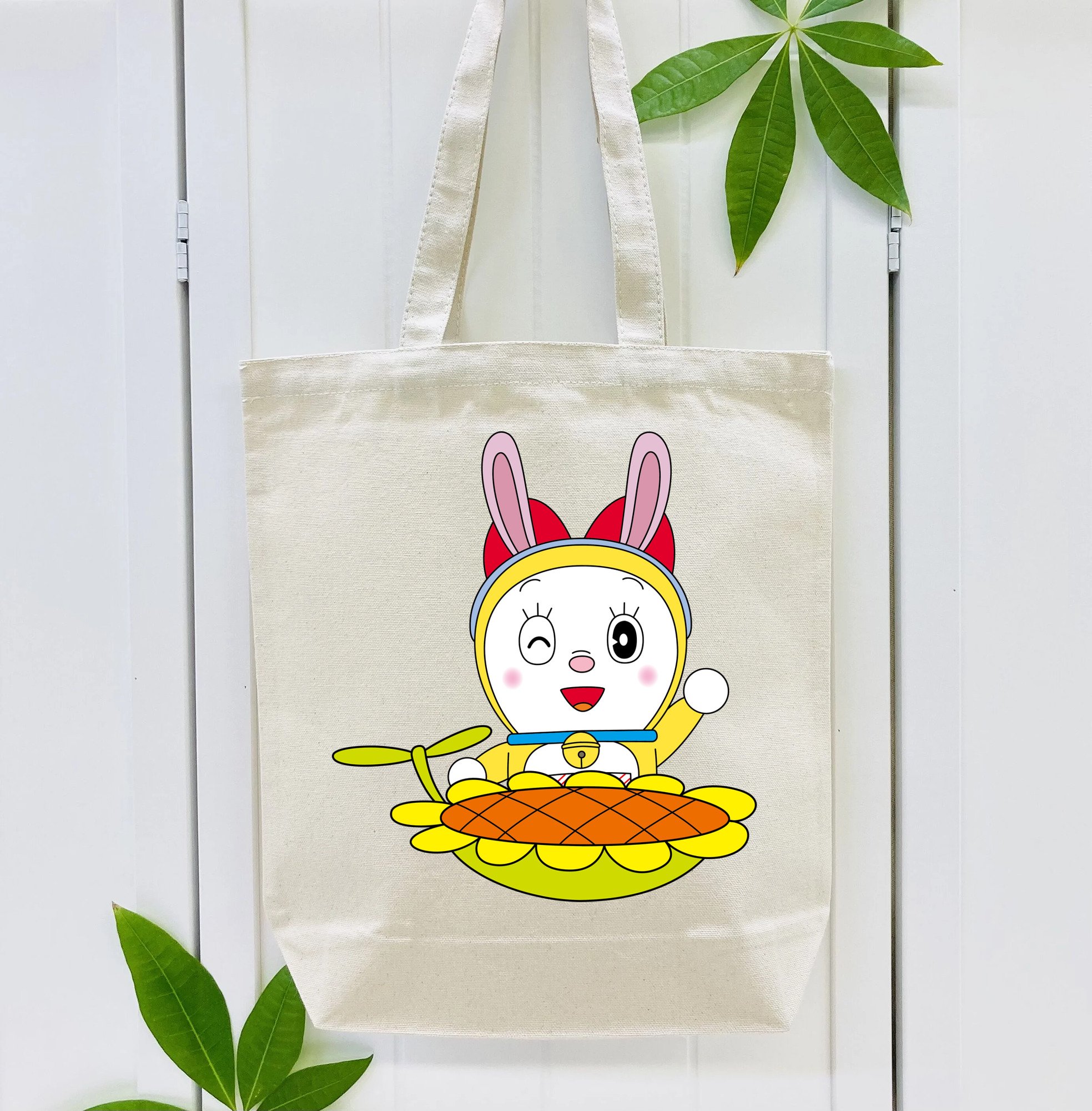 ドラえもん ドラミ Doraemon Dorami 縦型キャンバス生地手提げバッグ　トートバッグ