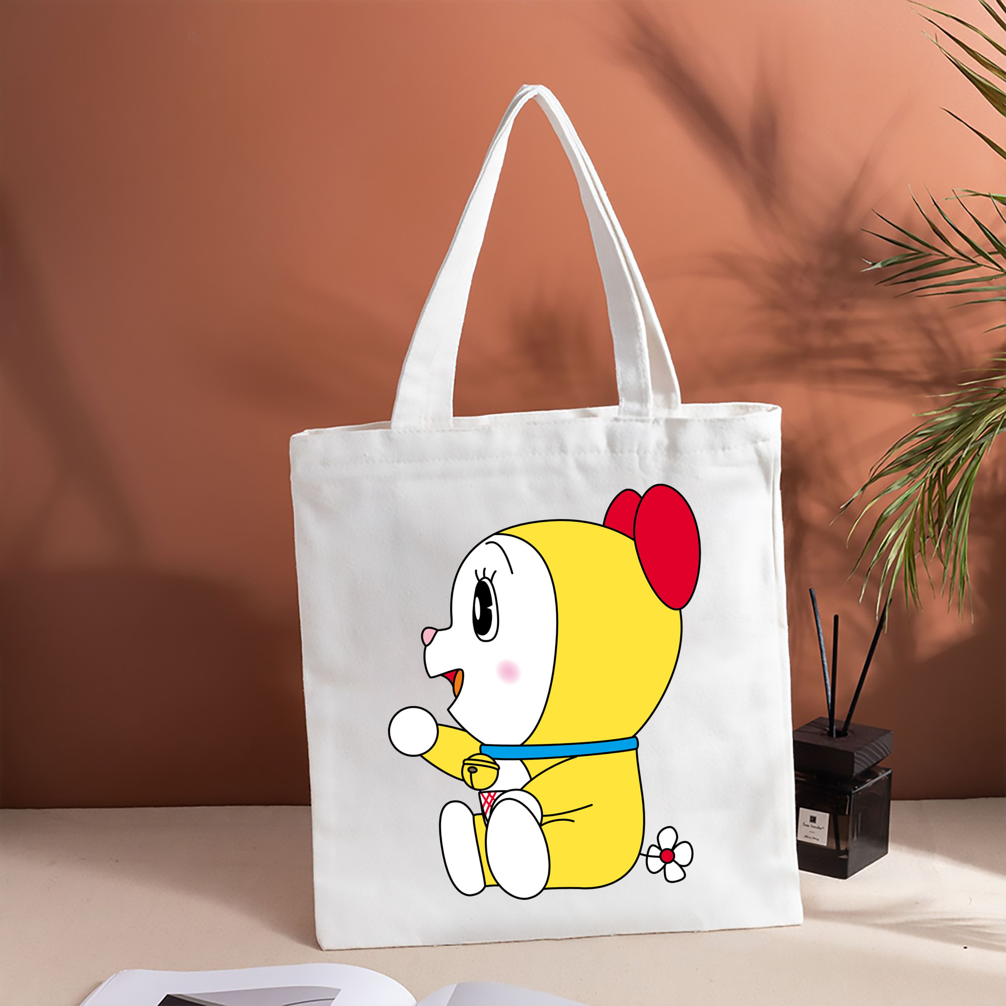 ドラえもん ドラミ Doraemon Dorami 縦型キャンバス生地手提げバッグ　トートバッグ