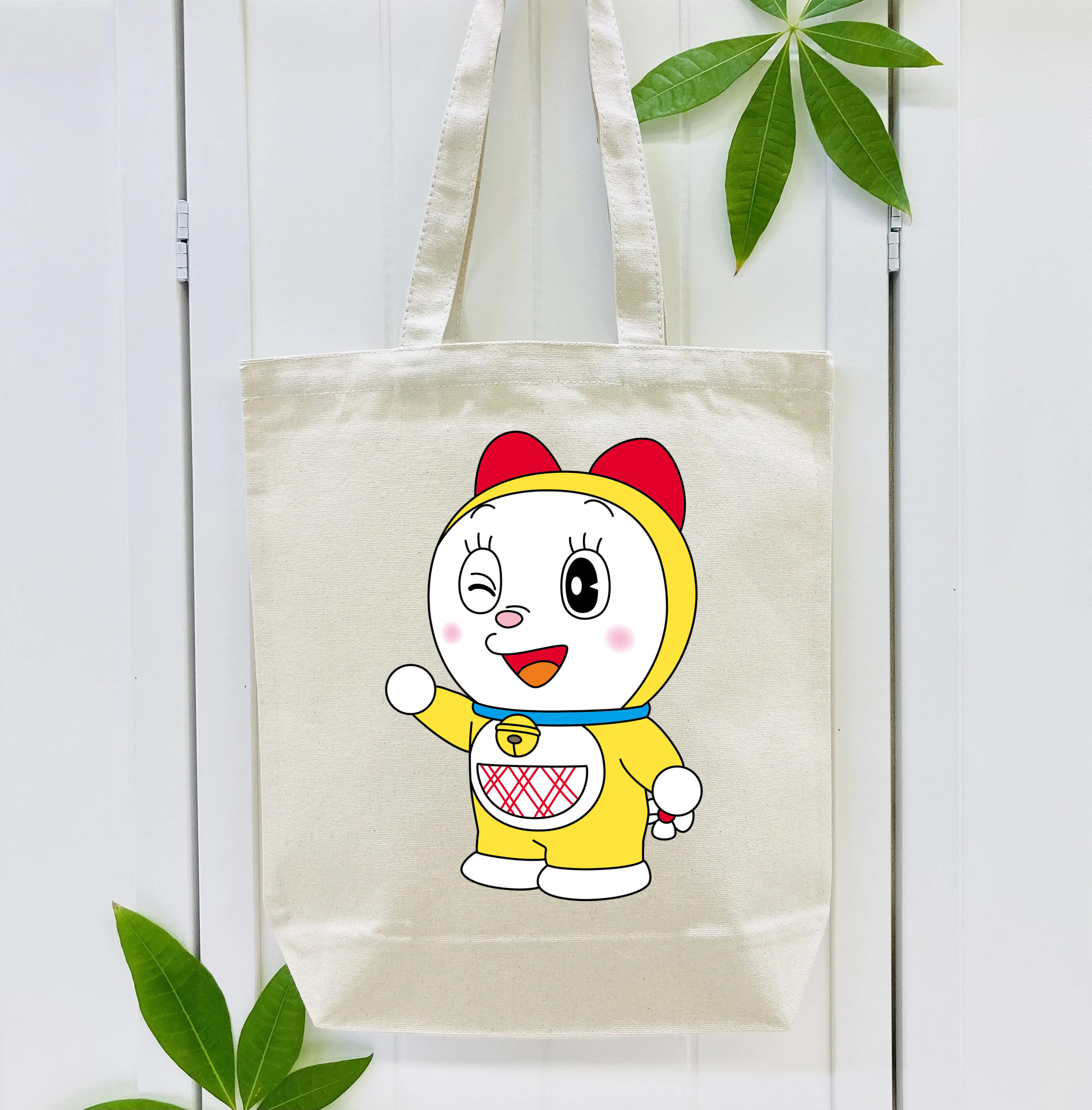 ドラえもん ドラミ Doraemon Dorami 縦型キャンバス生地手提げバッグ　トートバッグ