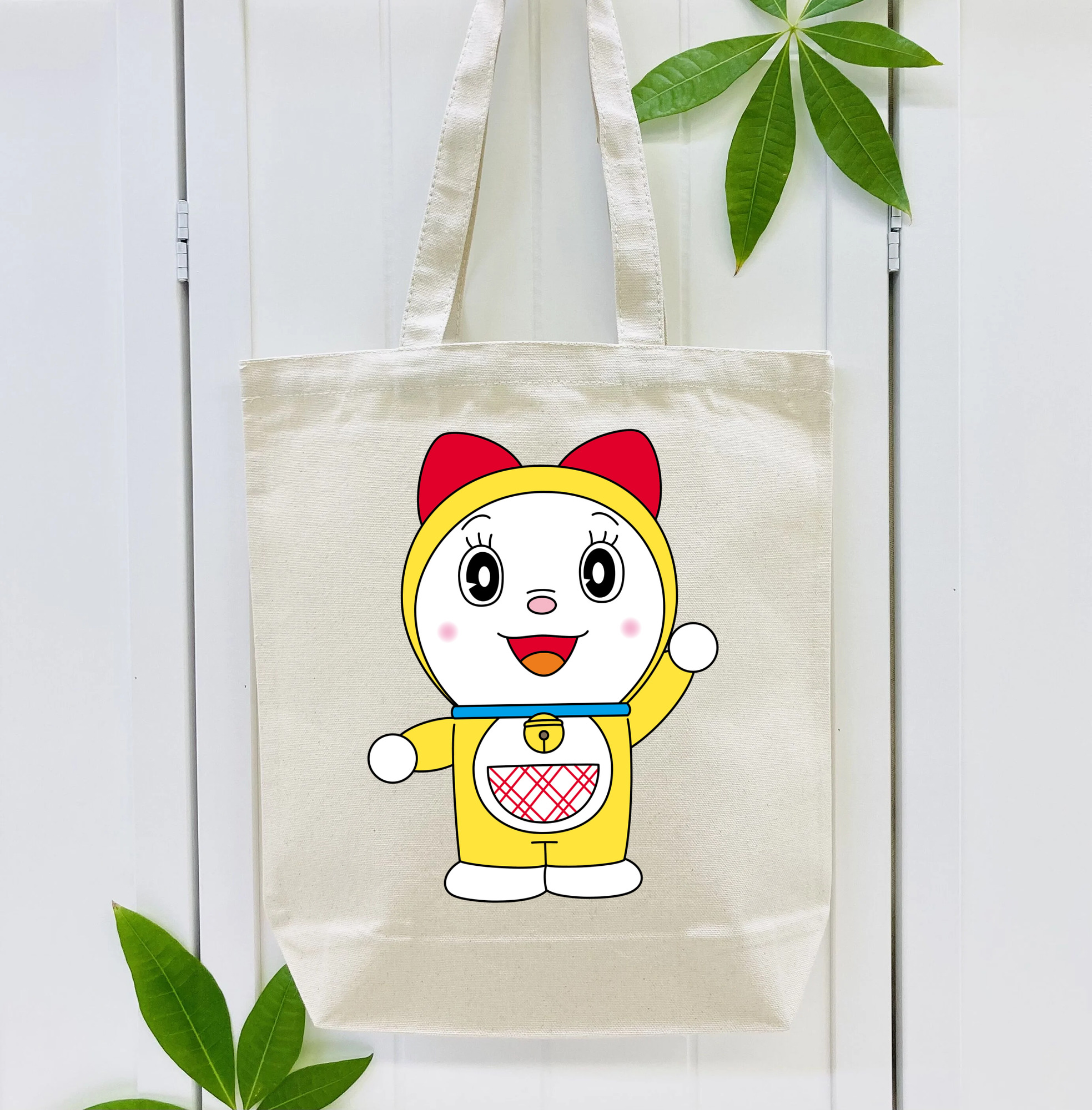 ドラえもん ドラミ Doraemon Dorami 縦型キャンバス生地手提げバッグ　トートバッグ