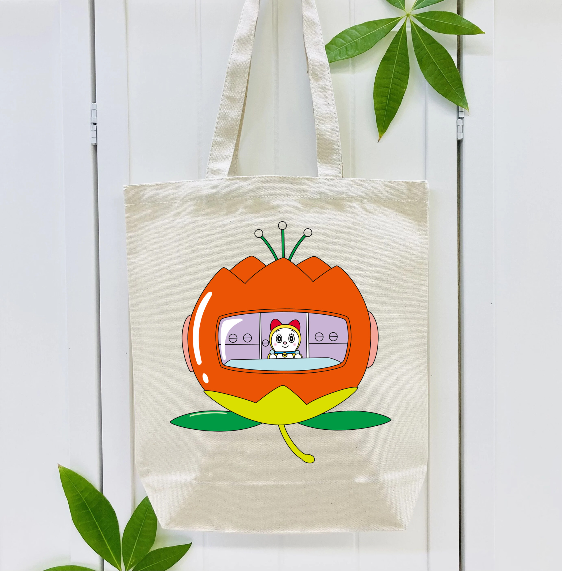 ドラえもん ドラミ Doraemon Dorami 縦型キャンバス生地手提げバッグ　トートバッグ