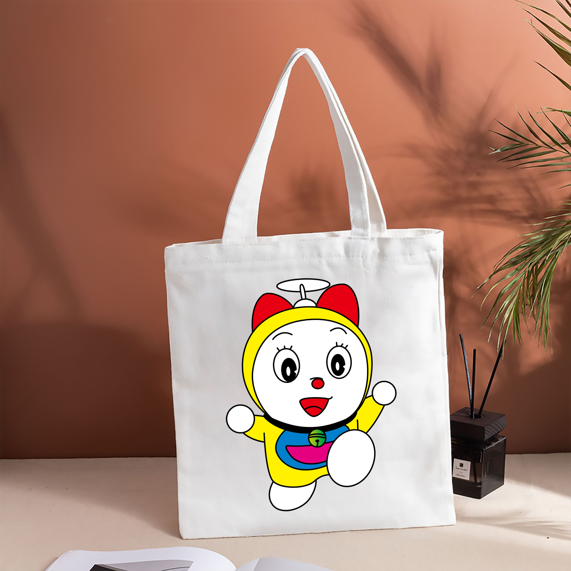 ドラえもん ドラミ Doraemon Dorami 縦型キャンバス生地手提げバッグ　トートバッグ