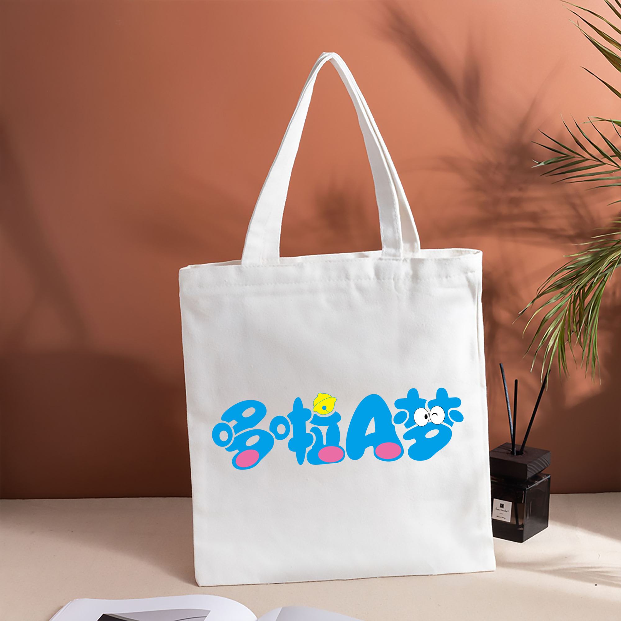 ドラえもん Doraemon 縦型キャンバス生地手提げバッグ　トートバッグ