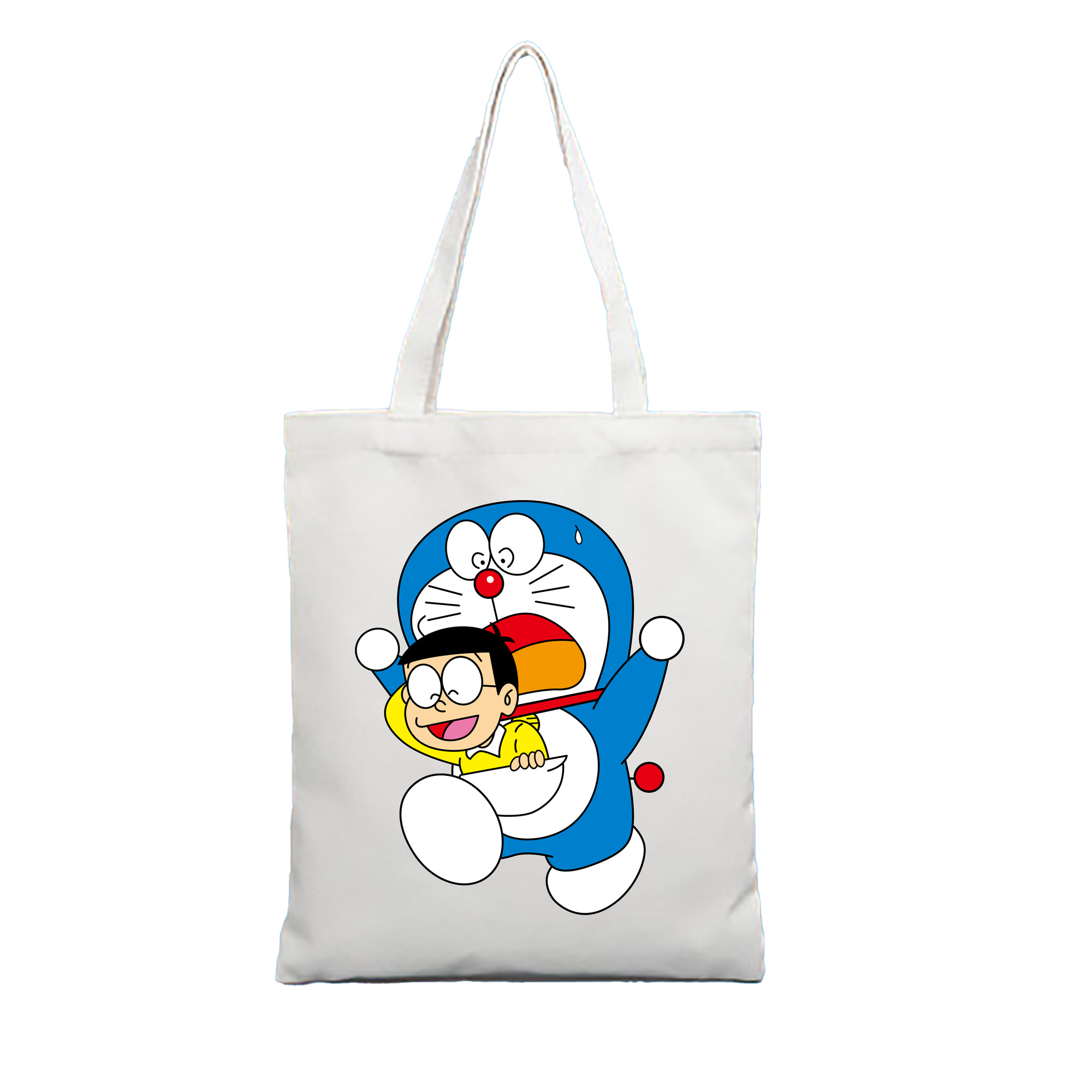 （画像用） ドラえもん Doraemon 縦型キャンバス生地手提げバッグ　トートバッグ