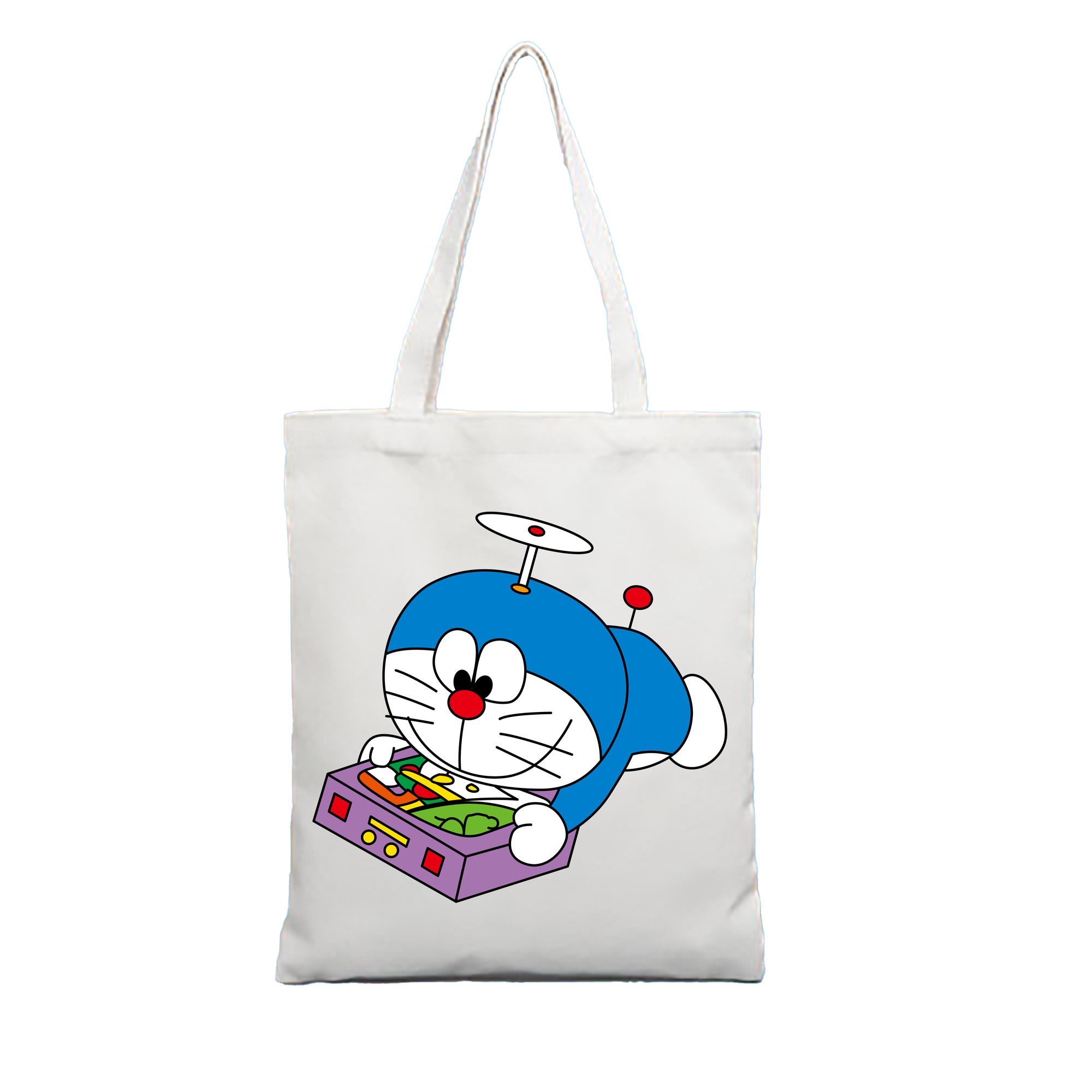 （画像用） ドラえもん Doraemon 縦型キャンバス生地手提げバッグ　トートバッグ