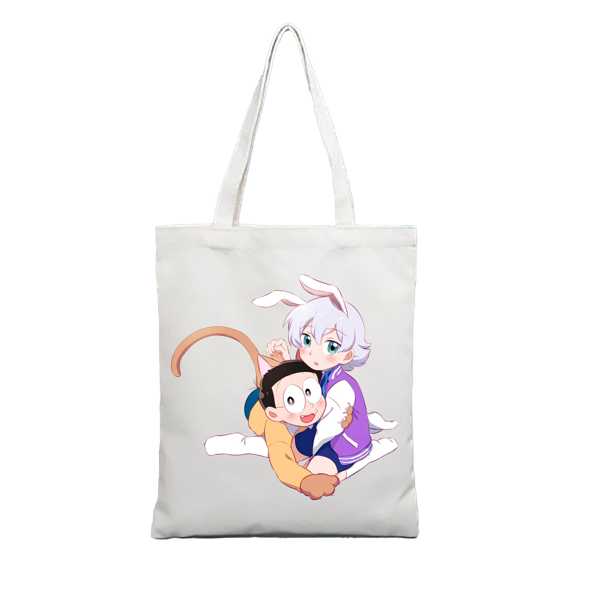（画像用） ドラえもん 野比 のび太 Doraemon Nobita Nobi 縦型キャンバス生地手提げバッグ　トートバッグ