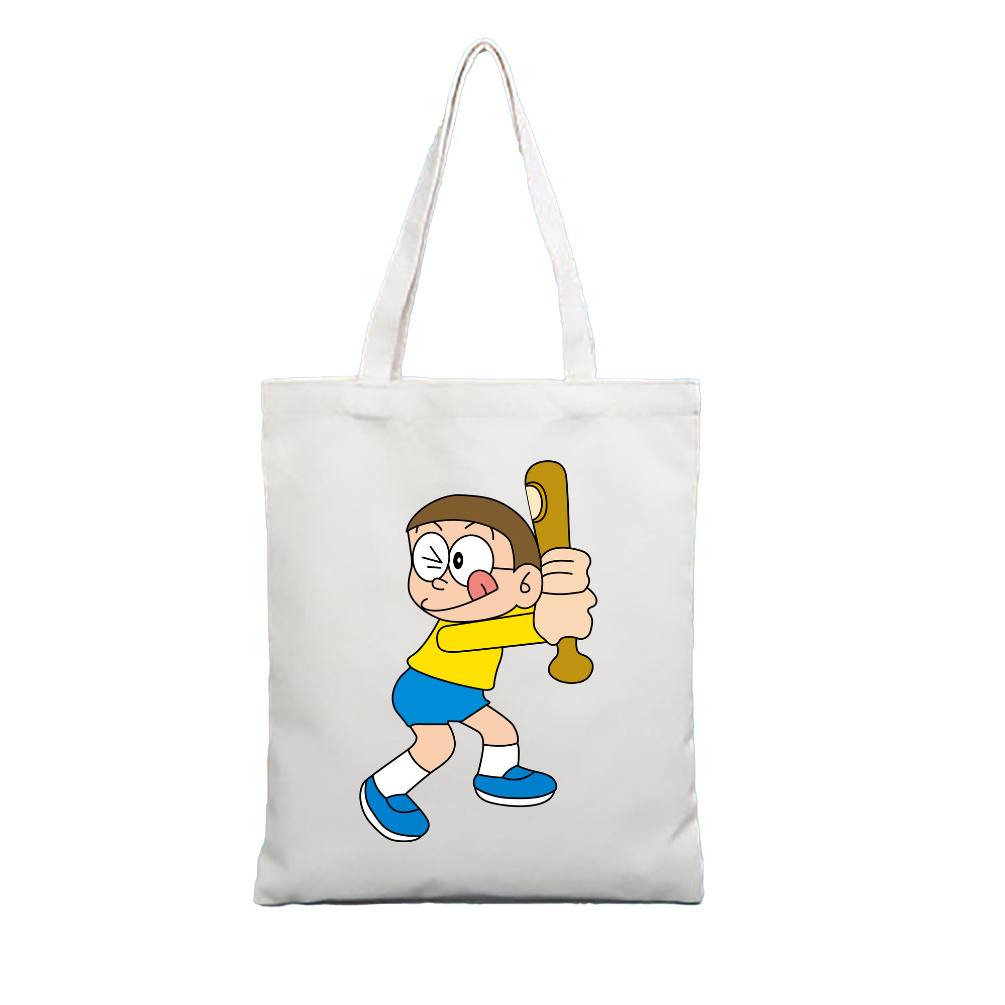 （画像用） ドラえもん 野比 のび太 Doraemon Nobita Nobi 縦型キャンバス生地手提げバッグ　トートバッグ