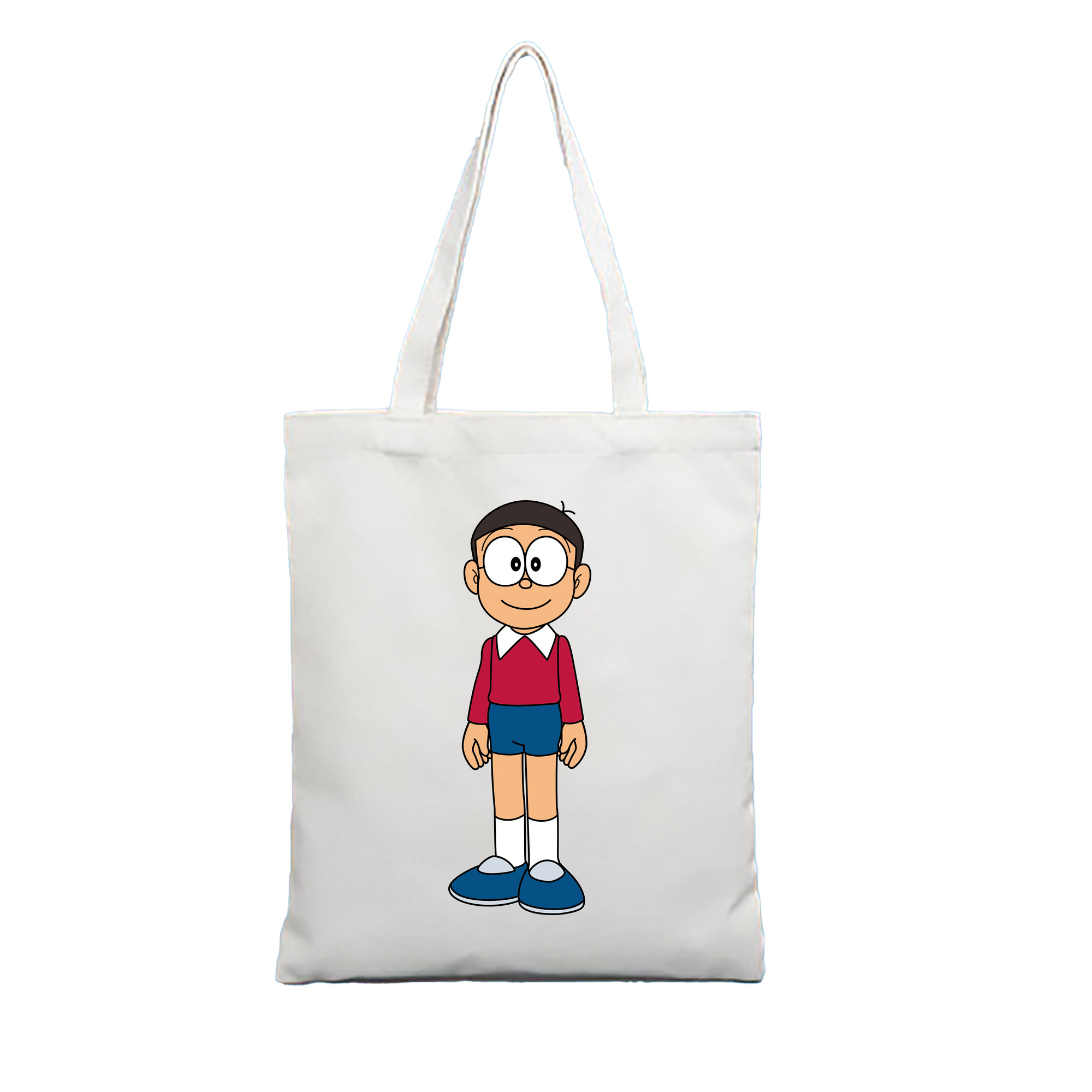 （画像用） ドラえもん 野比 のび太 Doraemon Nobita Nobi 縦型キャンバス生地手提げバッグ　トートバッグ