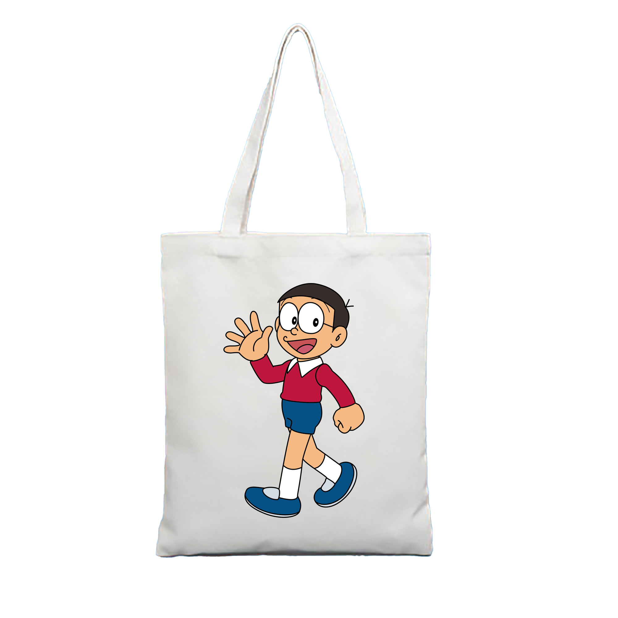 （画像用） ドラえもん 野比 のび太 Doraemon Nobita Nobi 縦型キャンバス生地手提げバッグ　トートバッグ