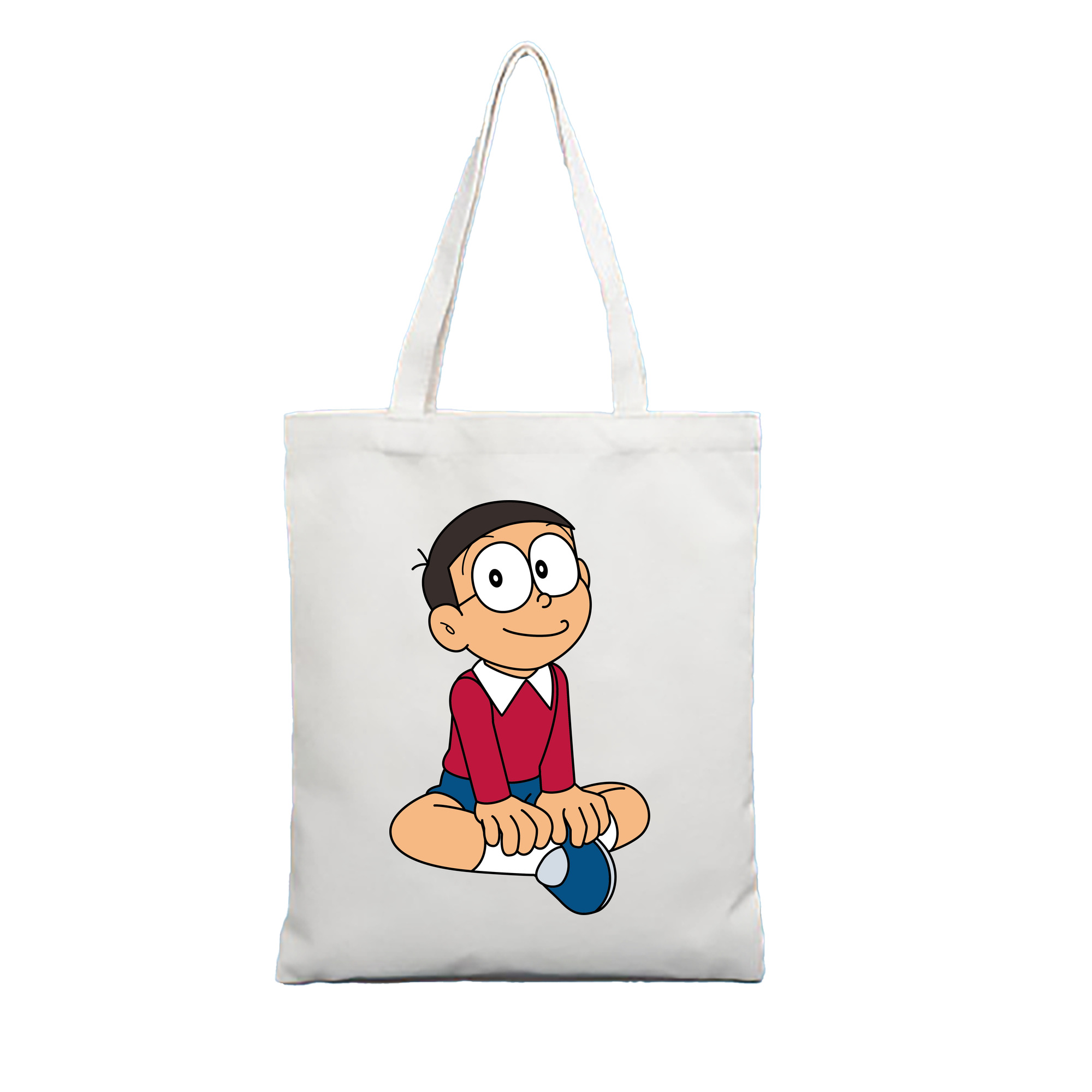 （画像用） ドラえもん 野比 のび太 Doraemon Nobita Nobi 縦型キャンバス生地手提げバッグ　トートバッグ
