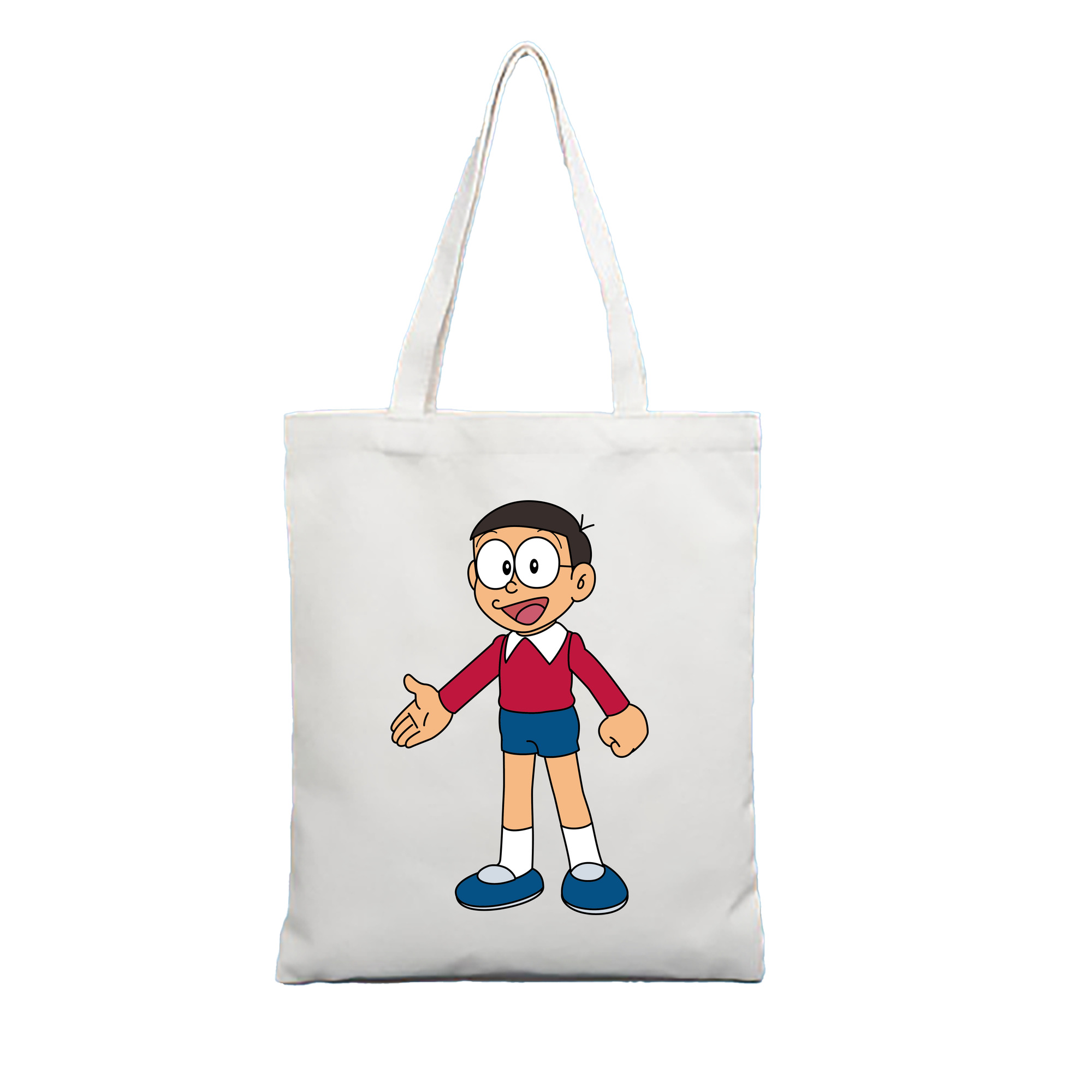 （画像用） ドラえもん 野比 のび太 Doraemon Nobita Nobi 縦型キャンバス生地手提げバッグ　トートバッグ
