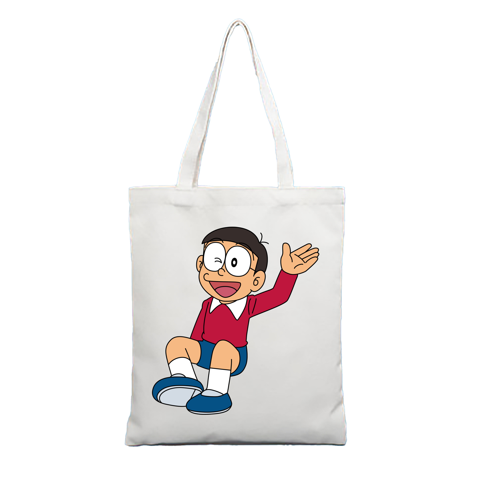 （画像用） ドラえもん 野比 のび太 Doraemon Nobita Nobi 縦型キャンバス生地手提げバッグ　トートバッグ