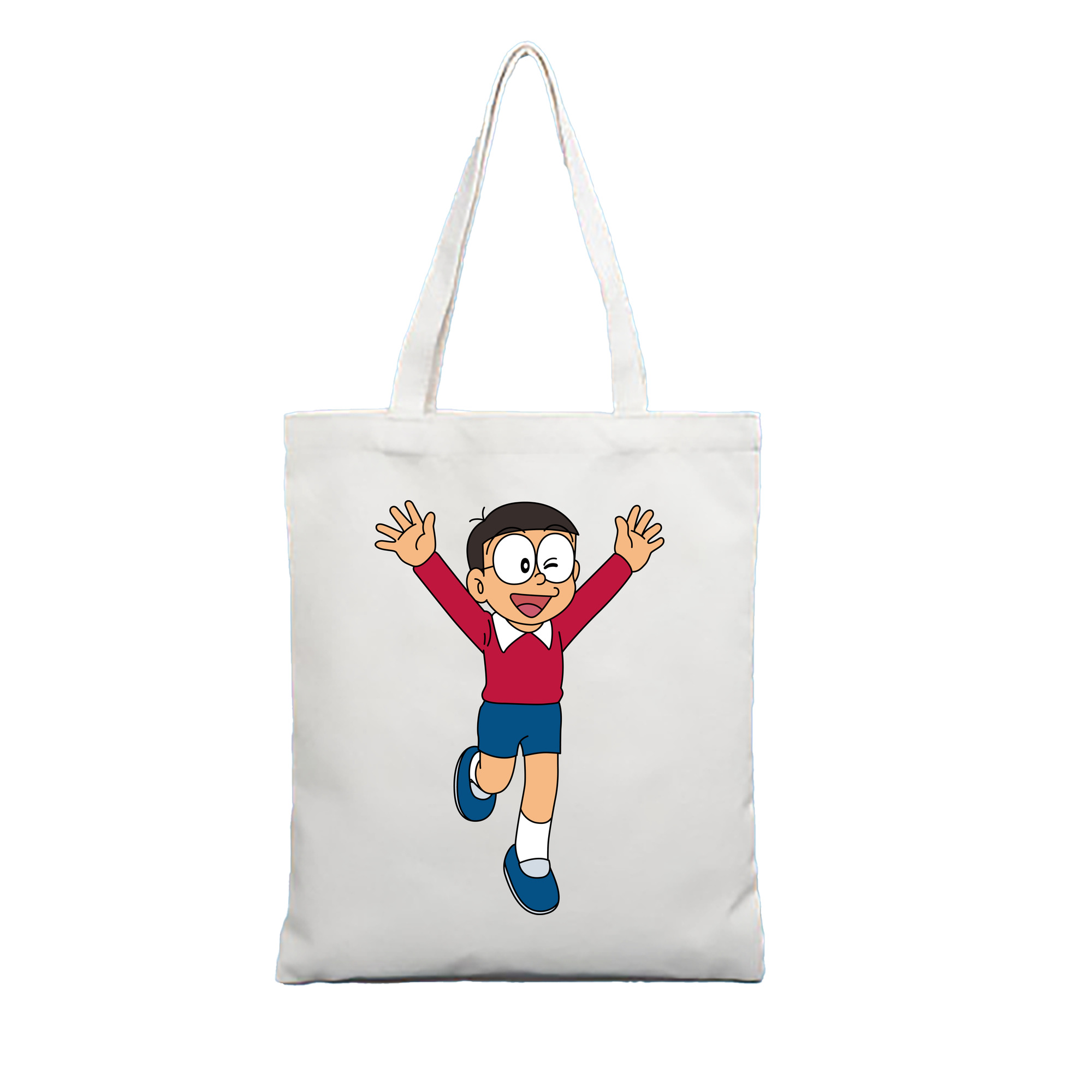 （画像用） ドラえもん 野比 のび太 Doraemon Nobita Nobi 縦型キャンバス生地手提げバッグ　トートバッグ