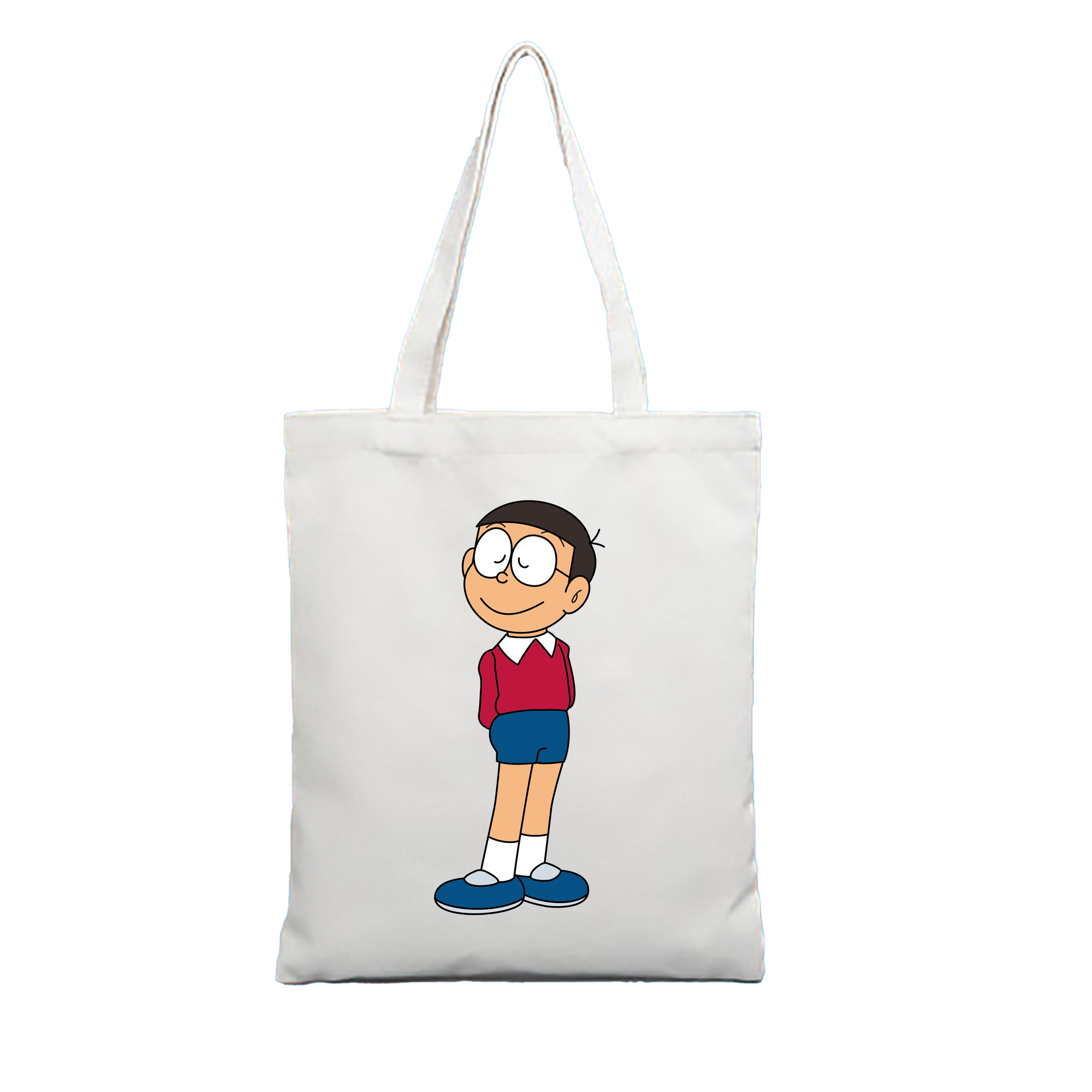 （画像用） ドラえもん 野比 のび太 Doraemon Nobita Nobi 縦型キャンバス生地手提げバッグ　トートバッグ