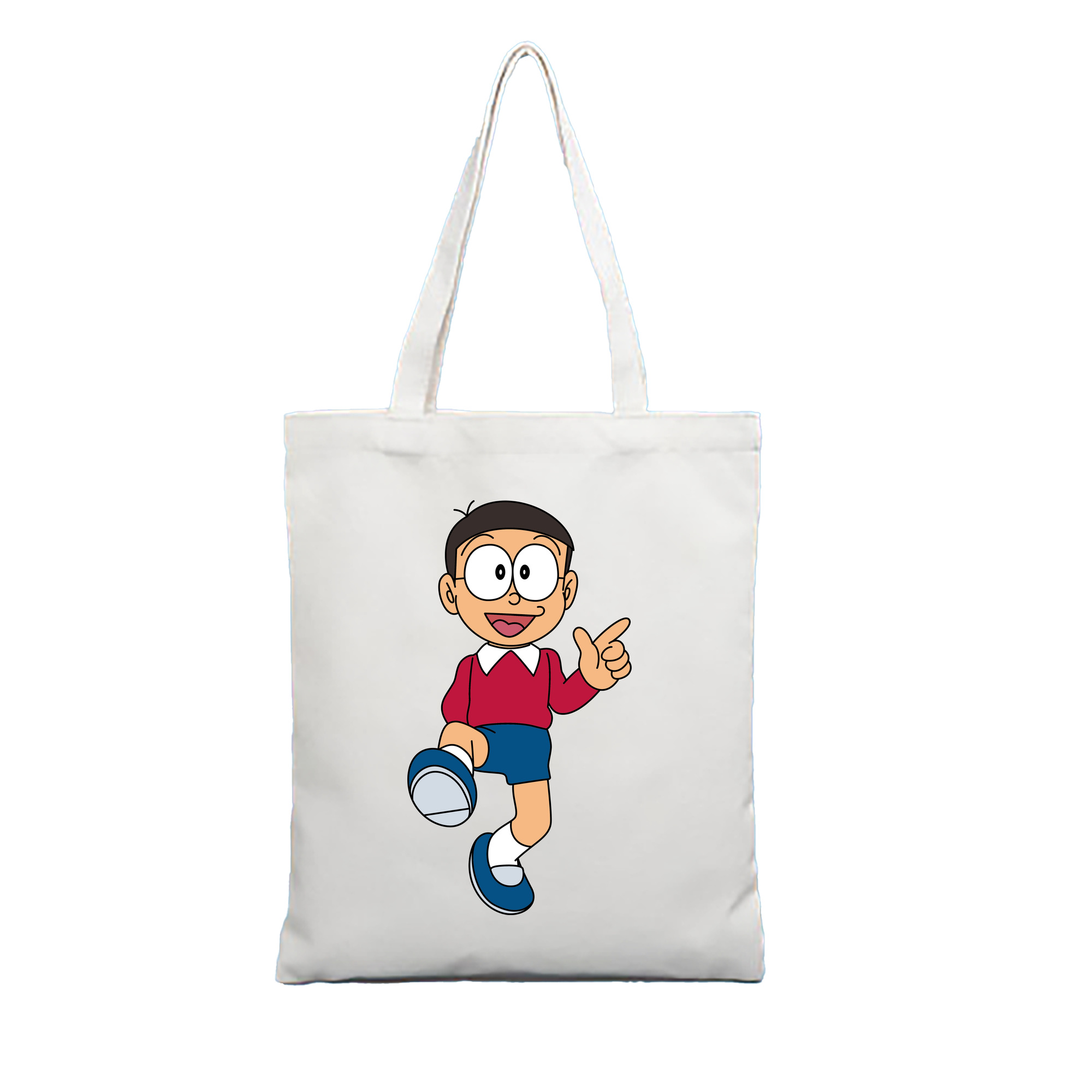 （画像用） ドラえもん 野比 のび太 Doraemon Nobita Nobi 縦型キャンバス生地手提げバッグ　トートバッグ