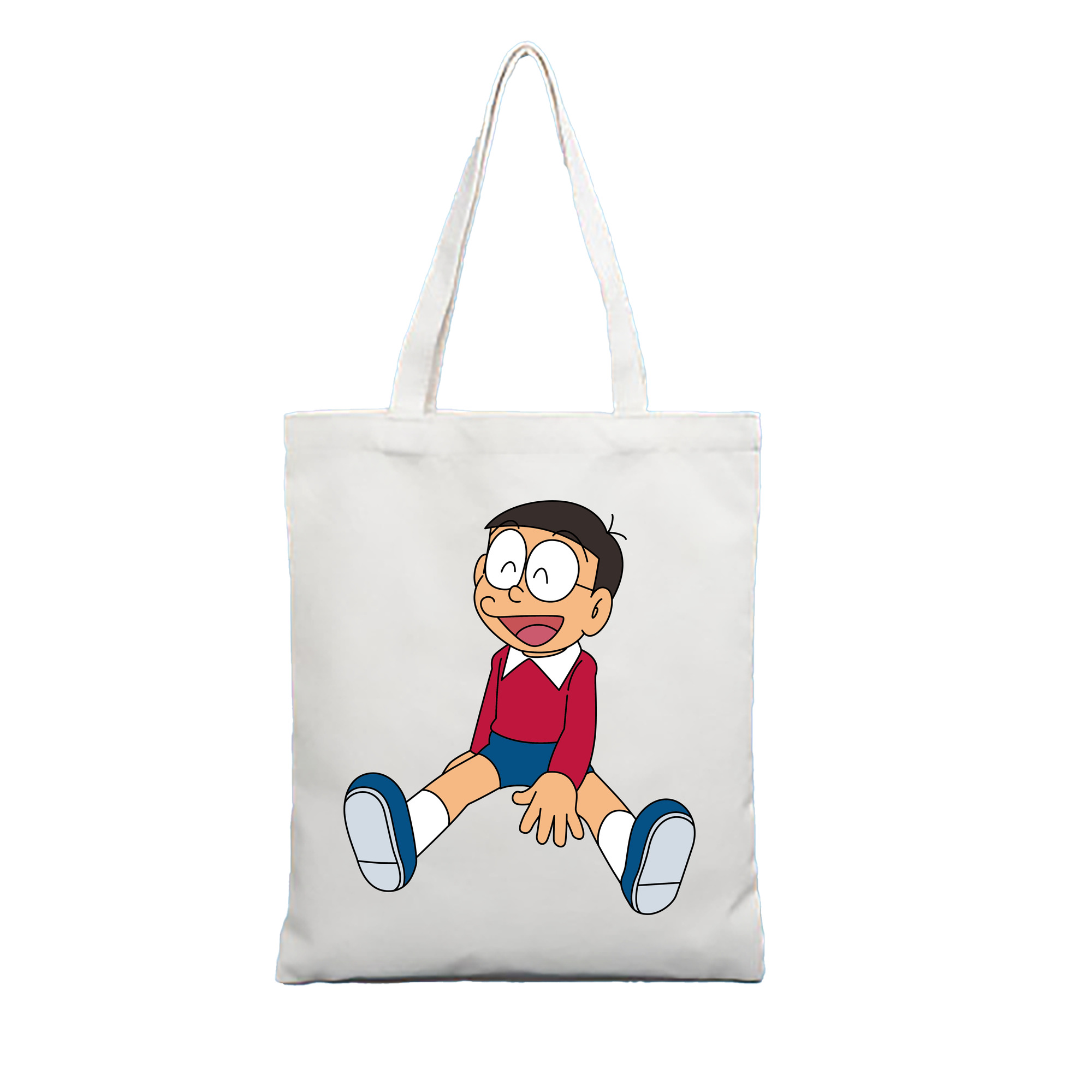（画像用） ドラえもん 野比 のび太 Doraemon Nobita Nobi 縦型キャンバス生地手提げバッグ　トートバッグ