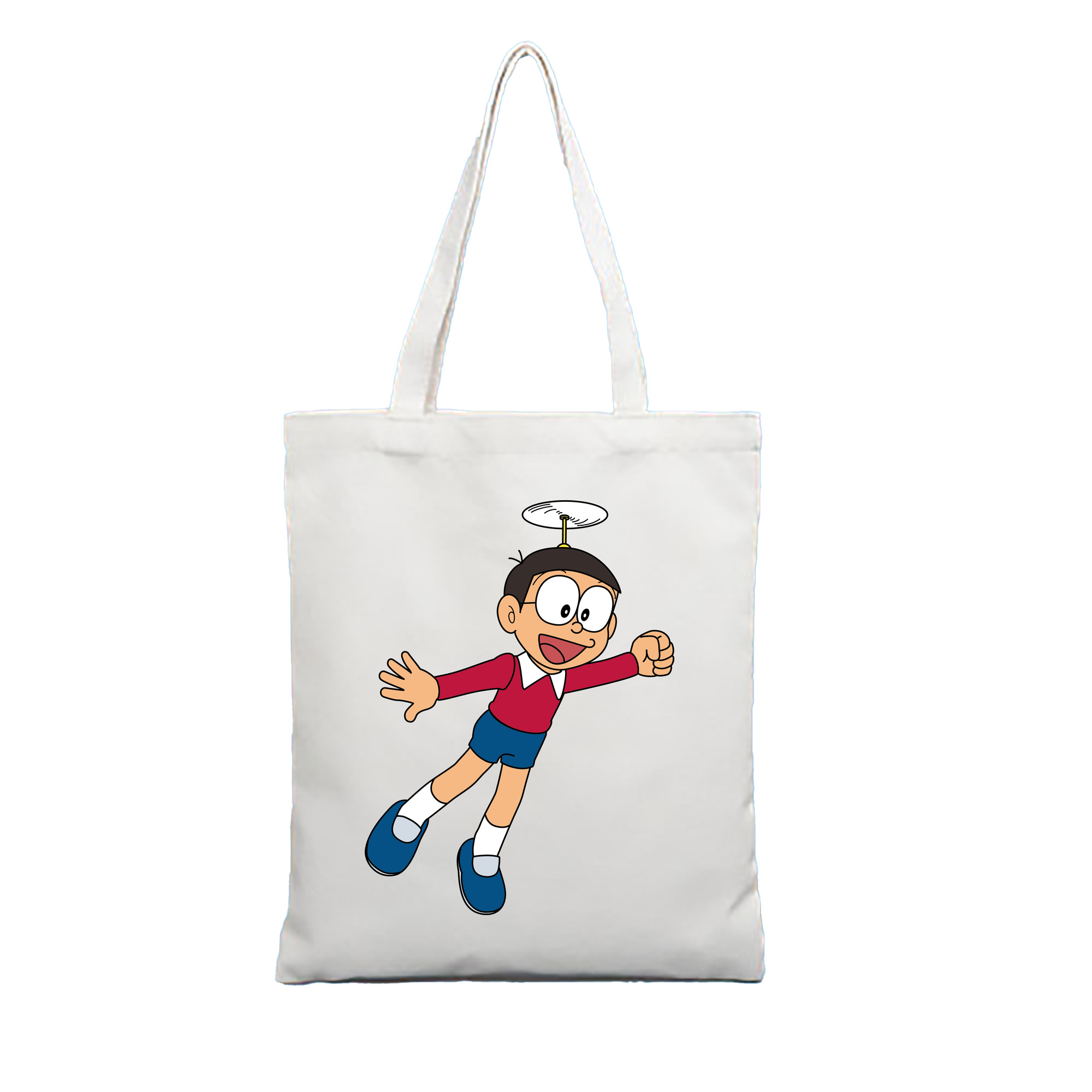 （画像用） ドラえもん 野比 のび太 Doraemon Nobita Nobi 縦型キャンバス生地手提げバッグ　トートバッグ