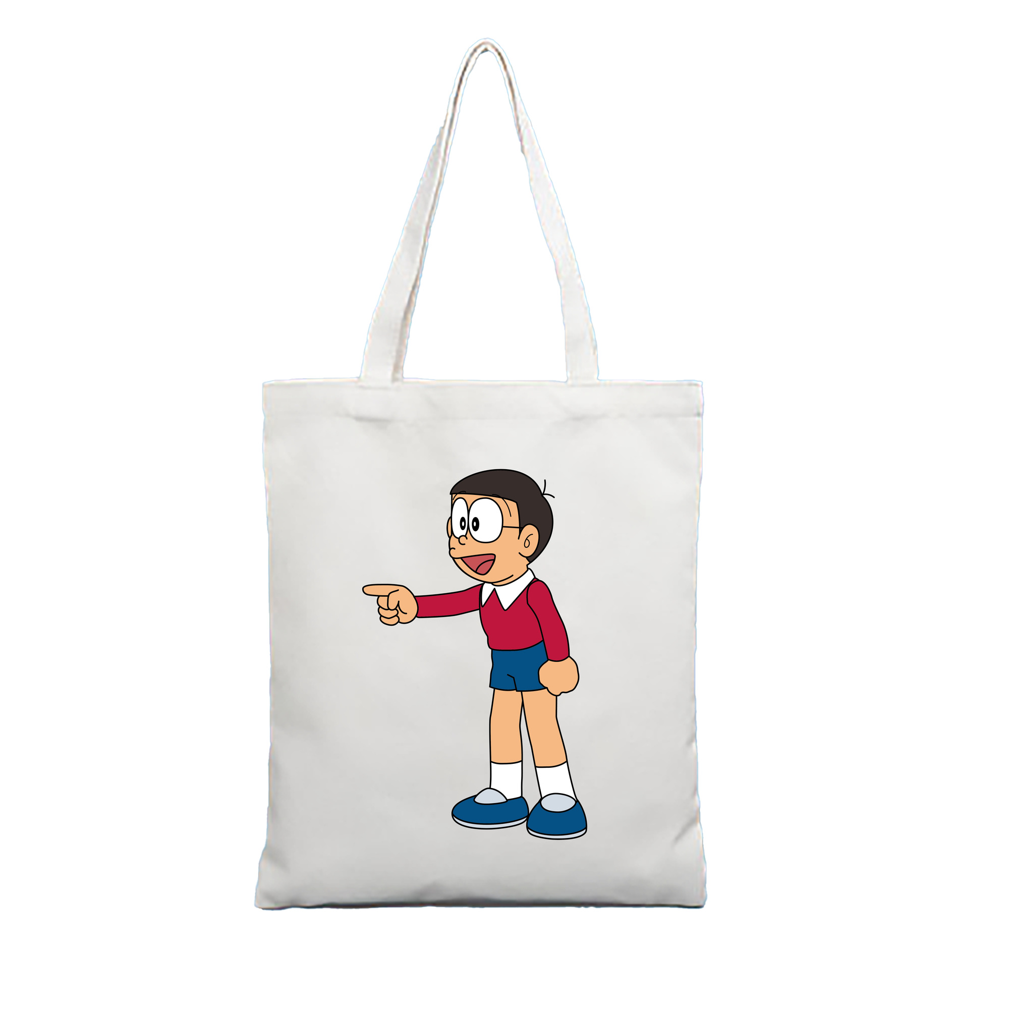 （画像用） ドラえもん 野比 のび太 Doraemon Nobita Nobi 縦型キャンバス生地手提げバッグ　トートバッグ