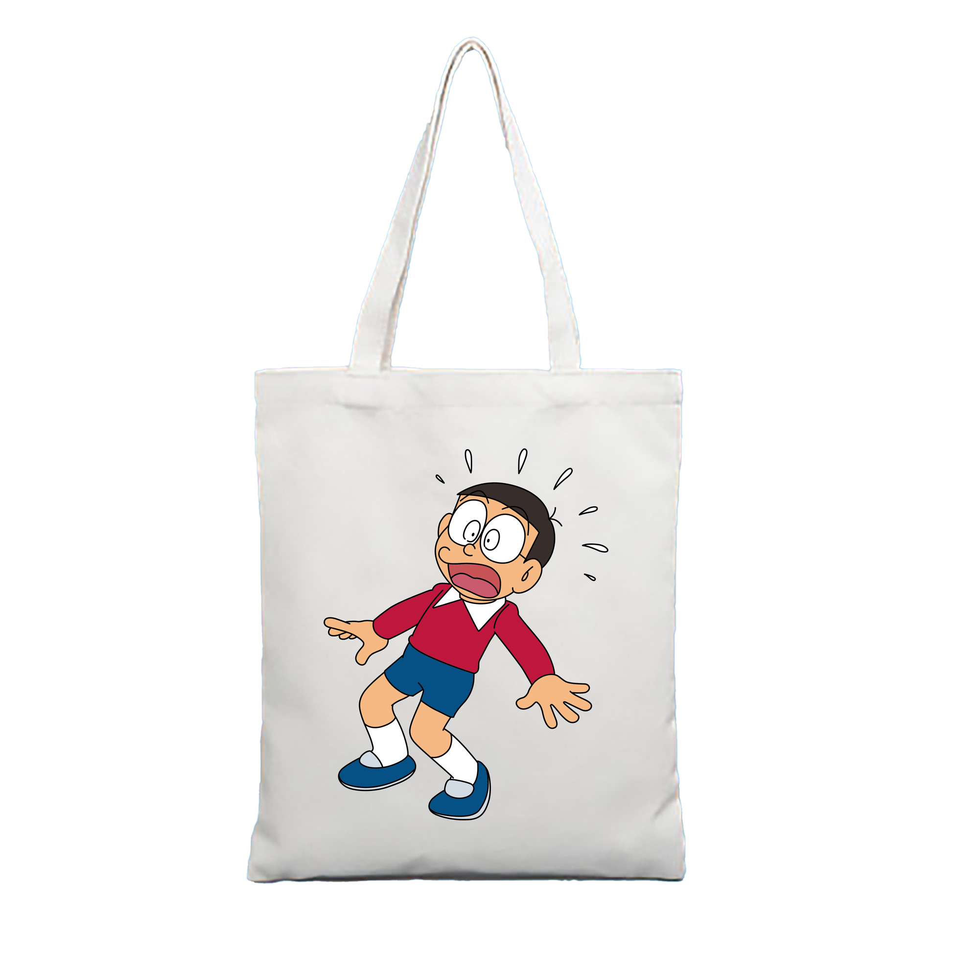 （画像用） ドラえもん 野比 のび太 Doraemon Nobita Nobi 縦型キャンバス生地手提げバッグ　トートバッグ
