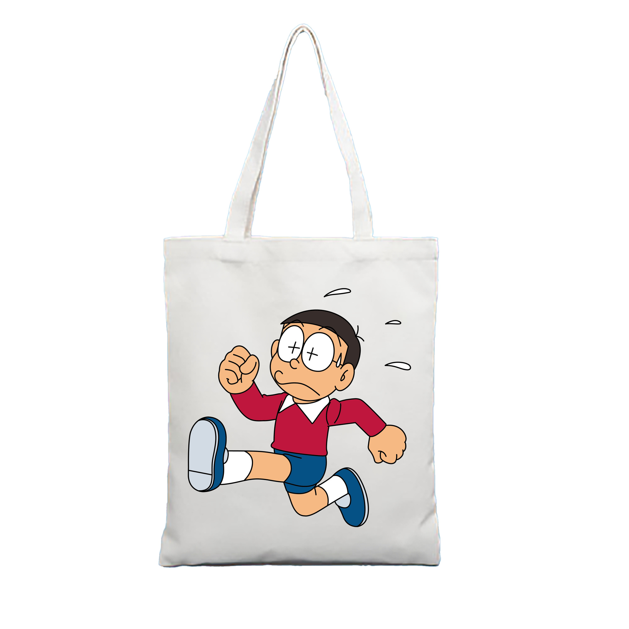（画像用） ドラえもん 野比 のび太 Doraemon Nobita Nobi 縦型キャンバス生地手提げバッグ　トートバッグ