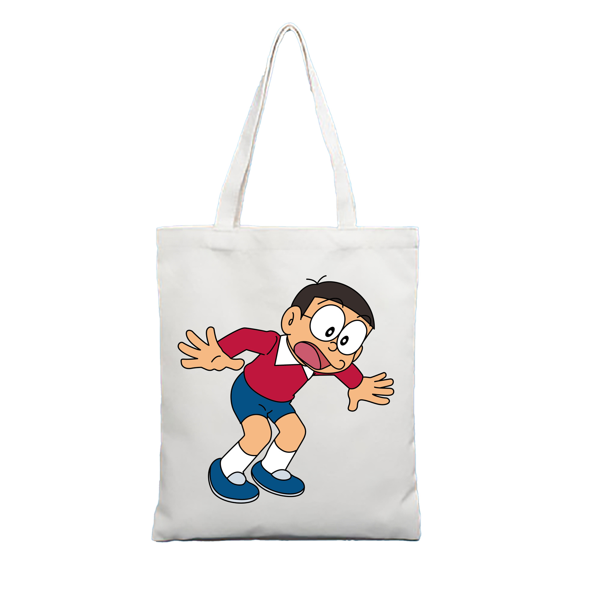 （画像用） ドラえもん 野比 のび太 Doraemon Nobita Nobi 縦型キャンバス生地手提げバッグ　トートバッグ