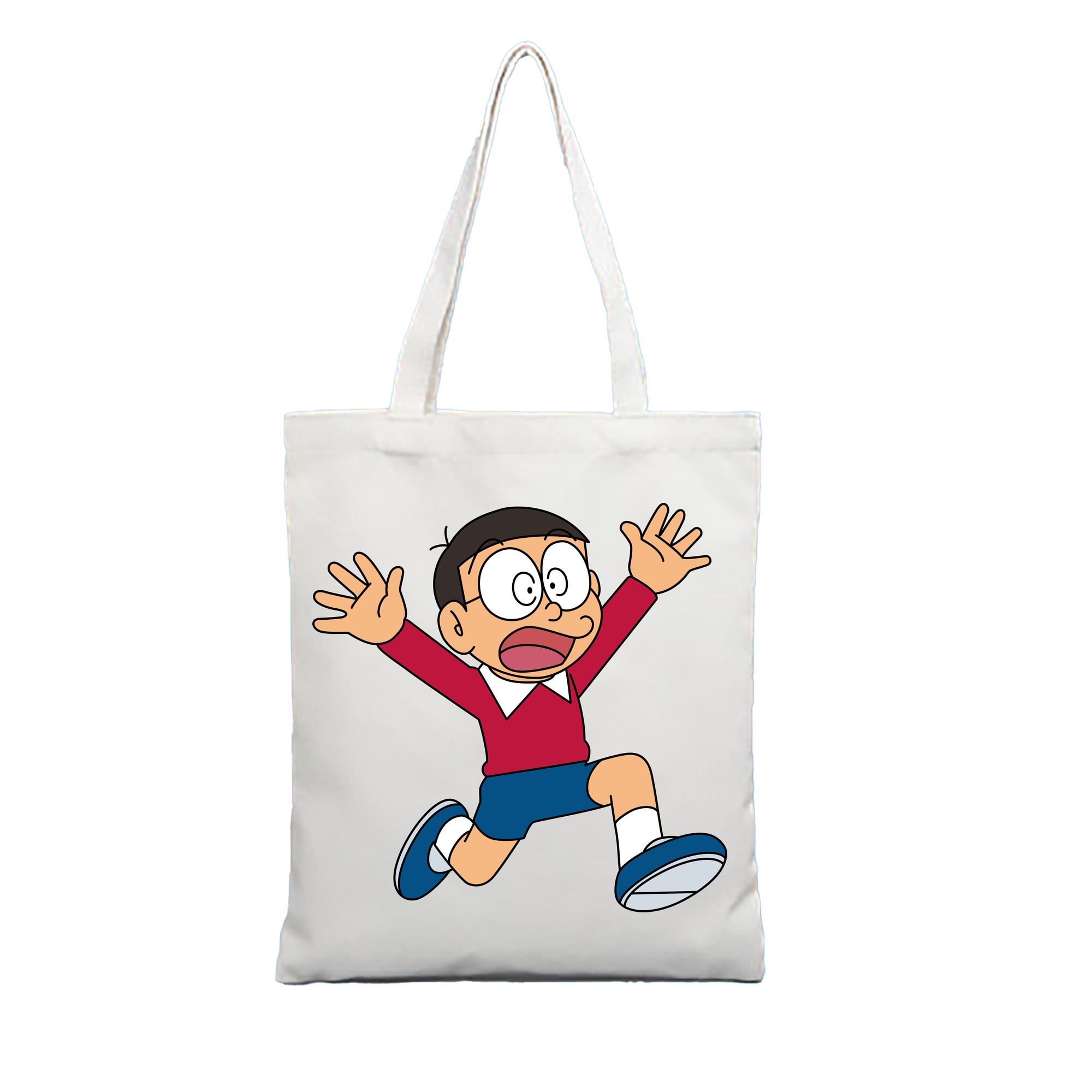 （画像用） ドラえもん 野比 のび太 Doraemon Nobita Nobi 縦型キャンバス生地手提げバッグ　トートバッグ
