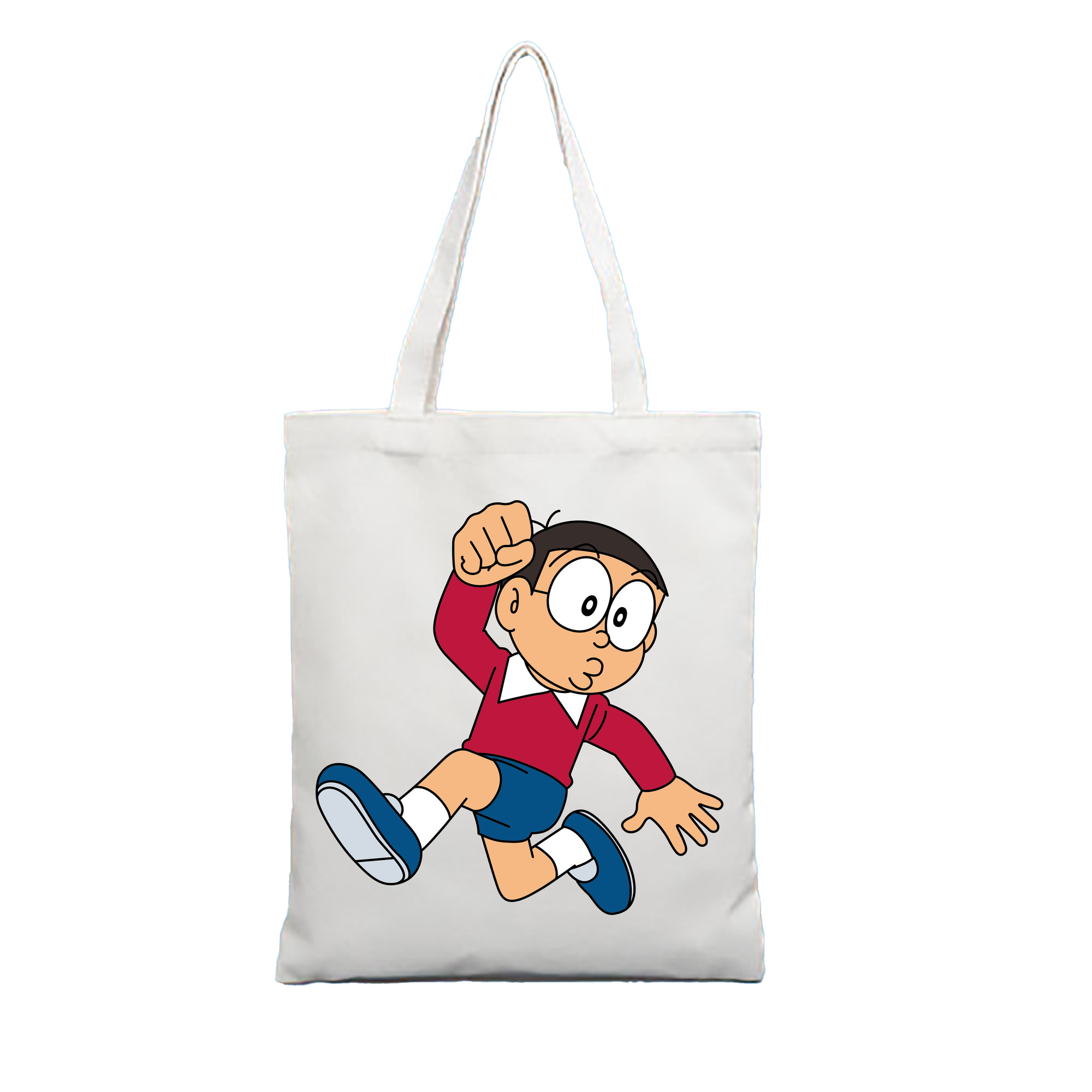 （画像用） ドラえもん 野比 のび太 Doraemon Nobita Nobi 縦型キャンバス生地手提げバッグ　トートバッグ