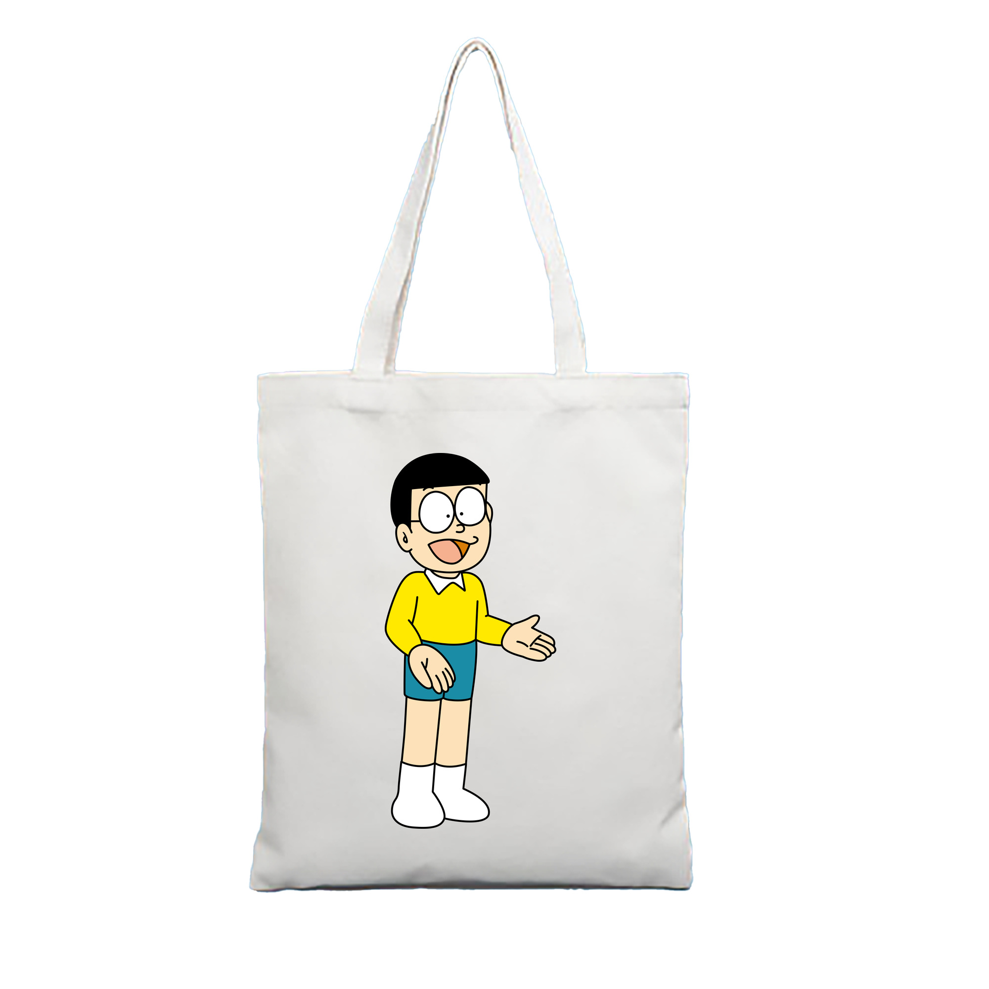 （画像用） ドラえもん 野比 のび太 Doraemon Nobita Nobi 縦型キャンバス生地手提げバッグ　トートバッグ