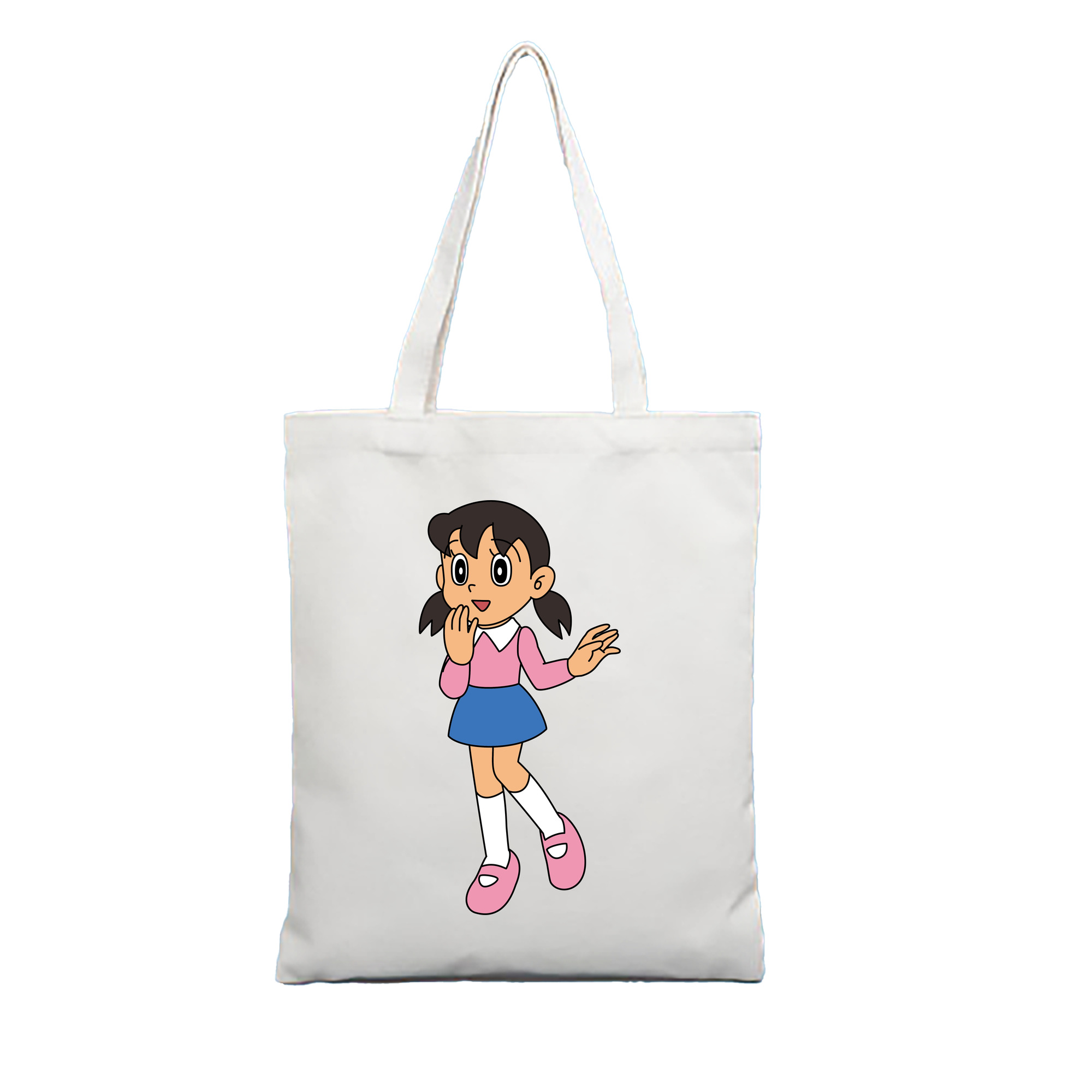 （画像用） ドラえもん みなもと しずか Doraemon Shizuka Minamoto 縦型キャンバス生地手提げバッグ　トートバッグ