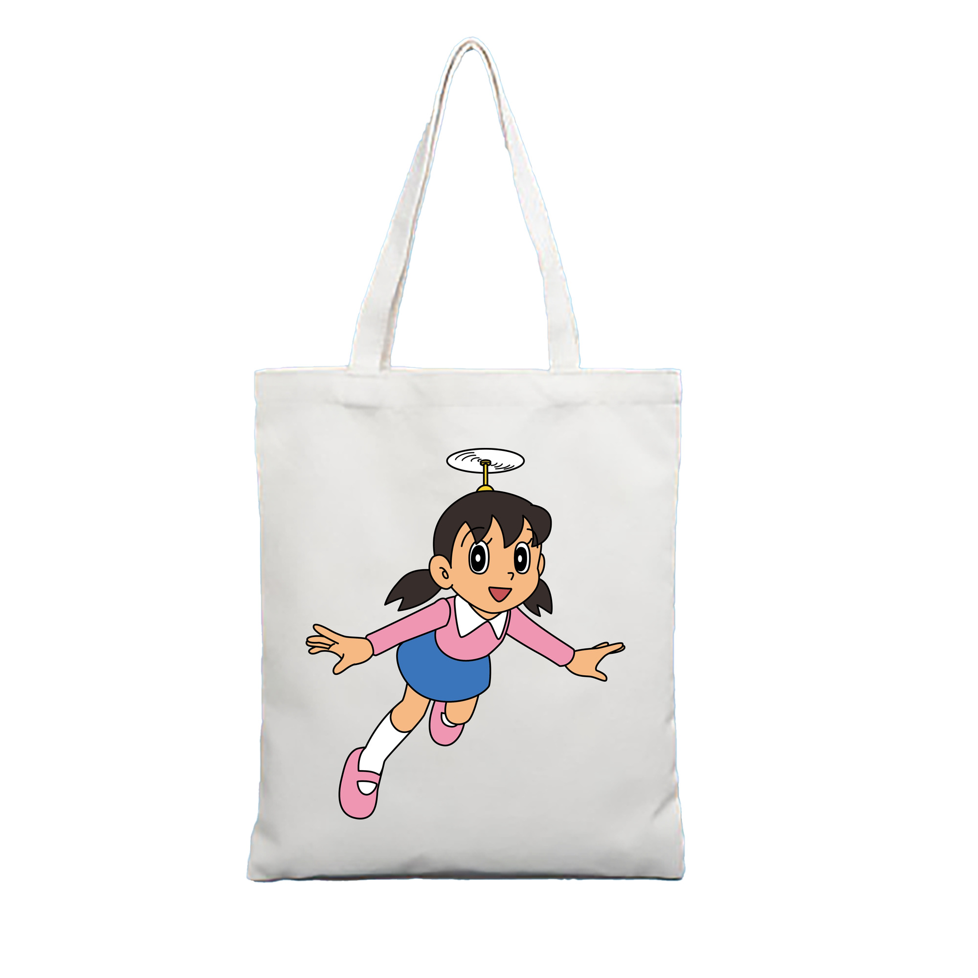 （画像用） ドラえもん みなもと しずか Doraemon Shizuka Minamoto 縦型キャンバス生地手提げバッグ　トートバッグ