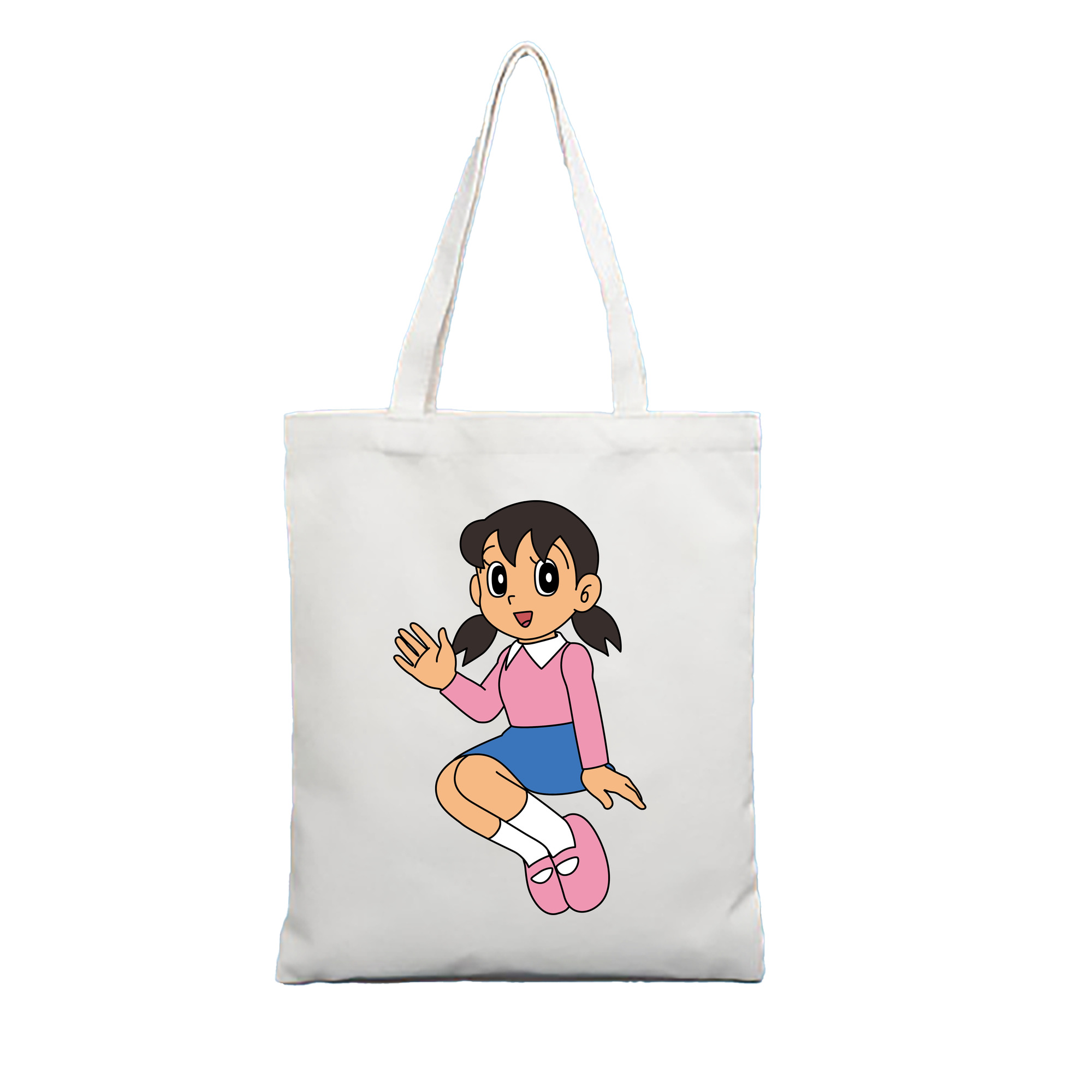 （画像用） ドラえもん みなもと しずか Doraemon Shizuka Minamoto 縦型キャンバス生地手提げバッグ　トートバッグ