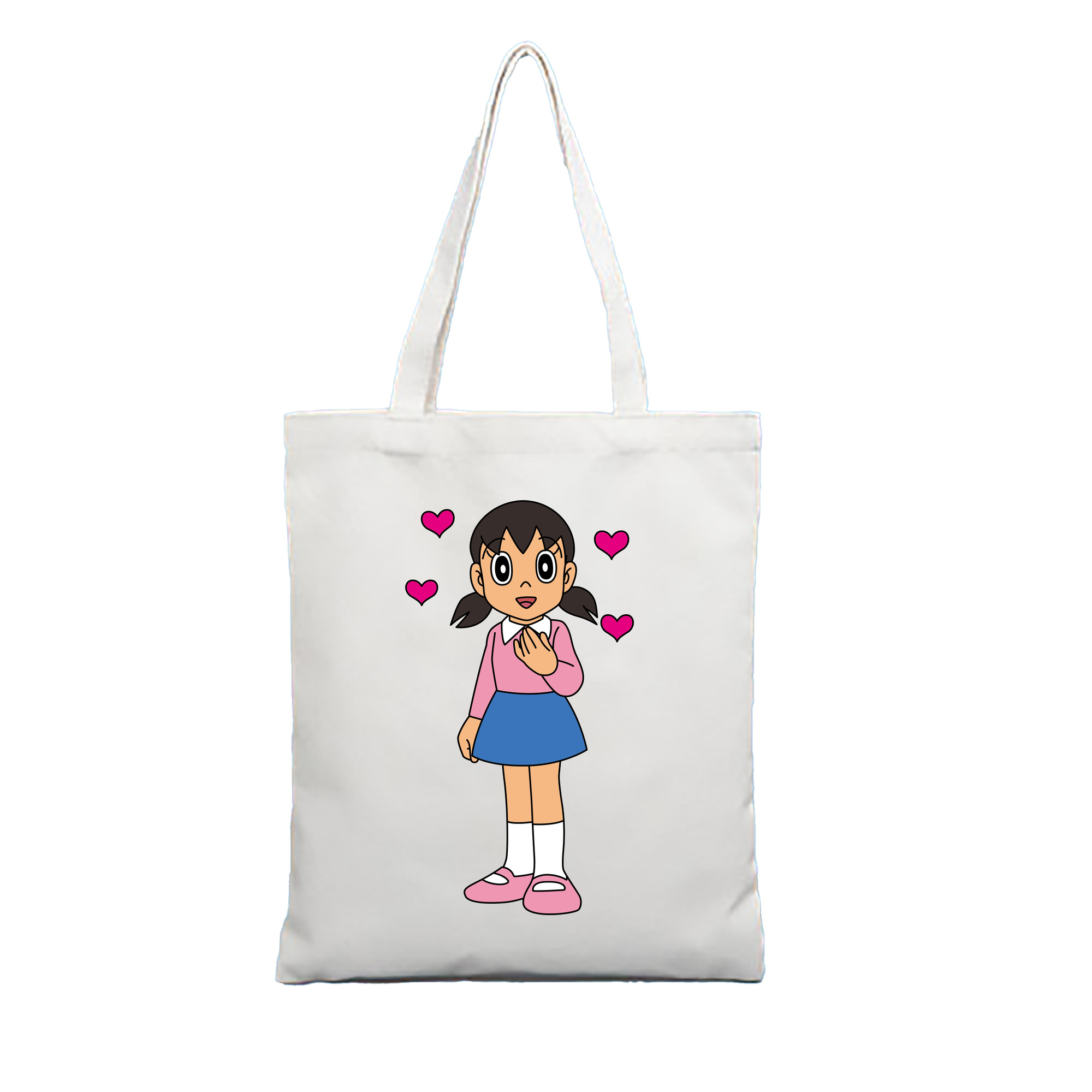 （画像用） ドラえもん みなもと しずか Doraemon Shizuka Minamoto 縦型キャンバス生地手提げバッグ　トートバッグ