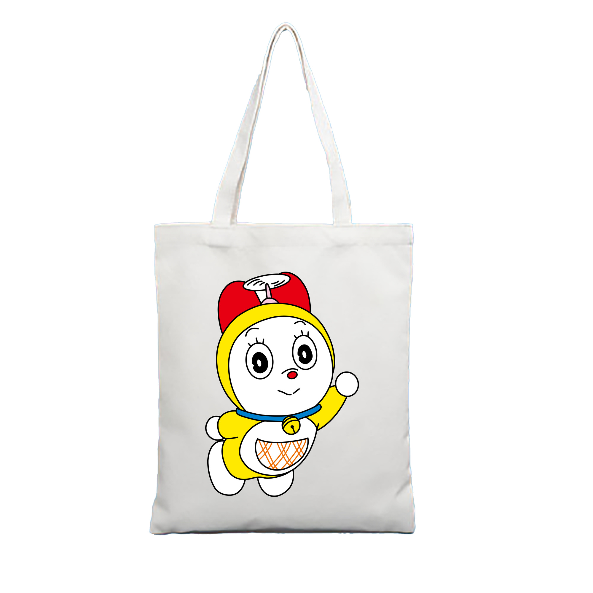 （画像用） ドラえもん ドラミ Doraemon Dorami 縦型キャンバス生地手提げバッグ　トートバッグ