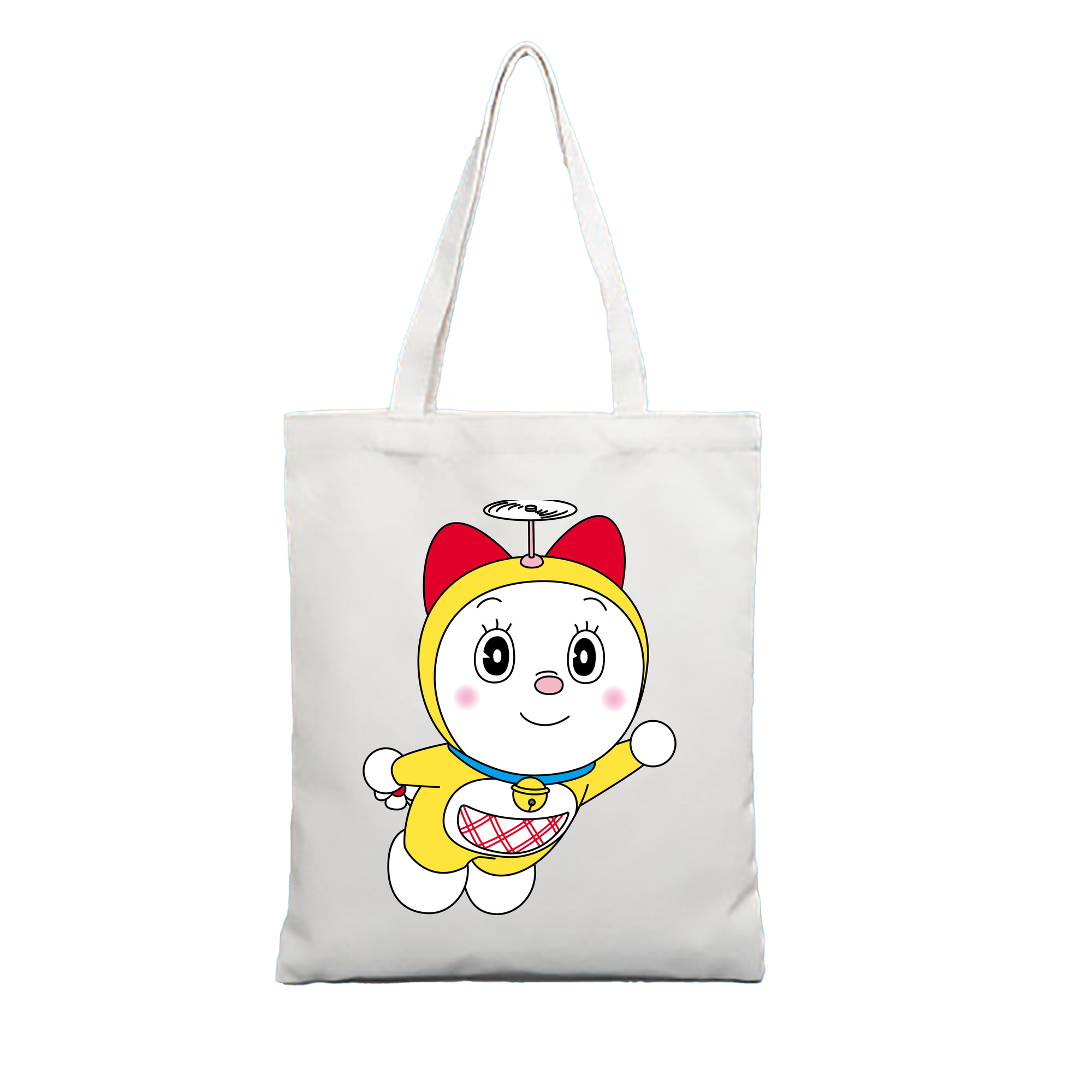 （画像用） ドラえもん ドラミ Doraemon Dorami 縦型キャンバス生地手提げバッグ　トートバッグ