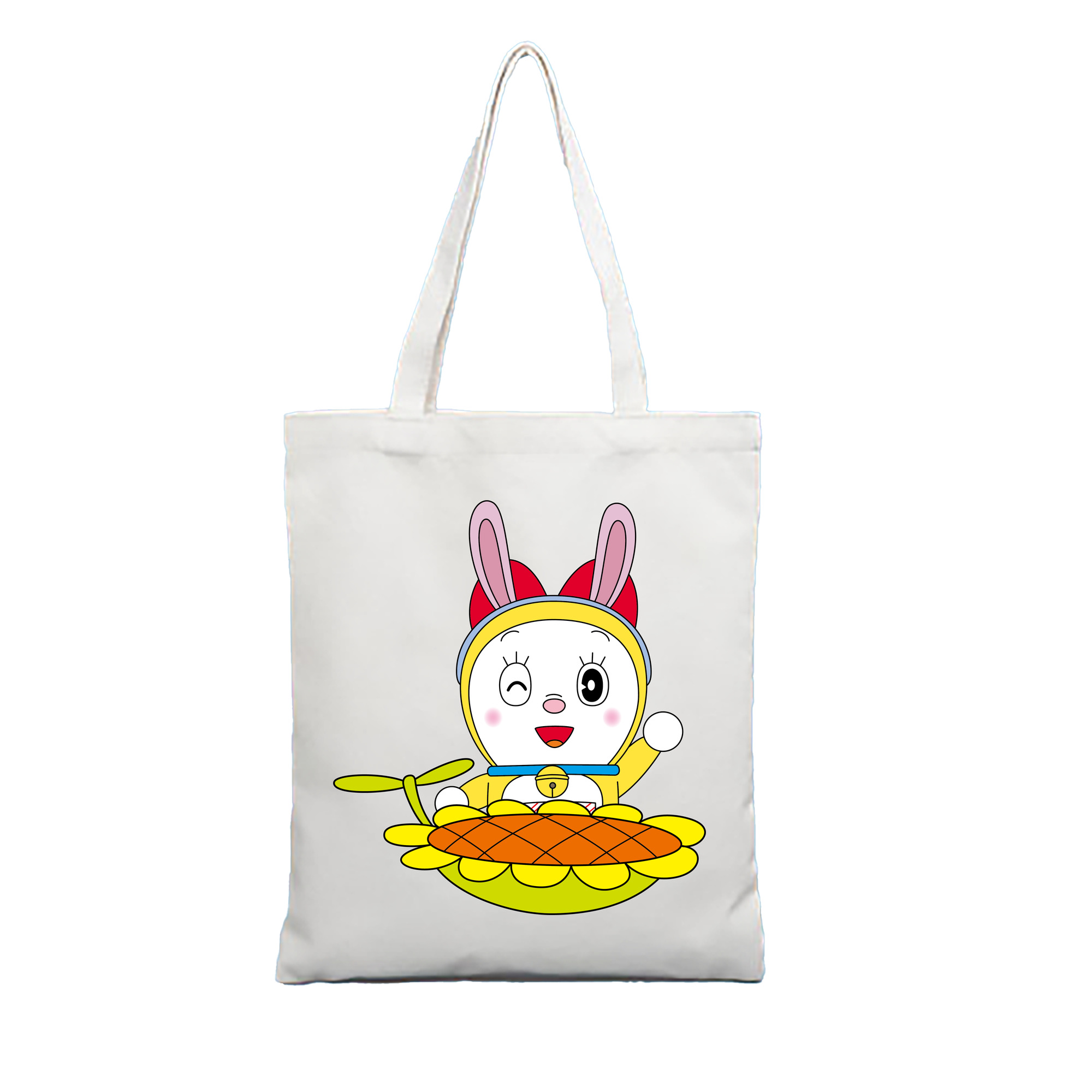 （画像用） ドラえもん ドラミ Doraemon Dorami 縦型キャンバス生地手提げバッグ　トートバッグ