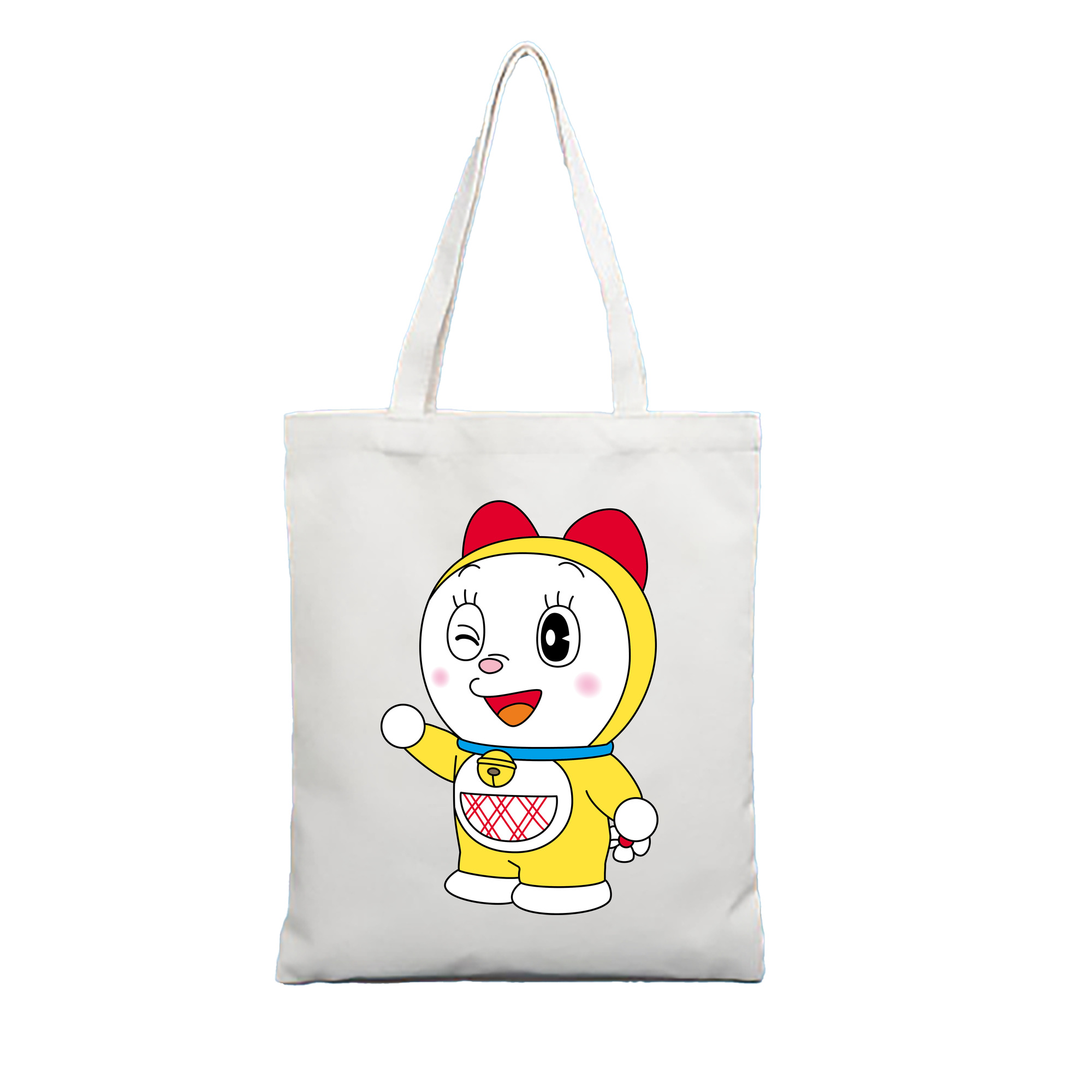 （画像用） ドラえもん ドラミ Doraemon Dorami 縦型キャンバス生地手提げバッグ　トートバッグ