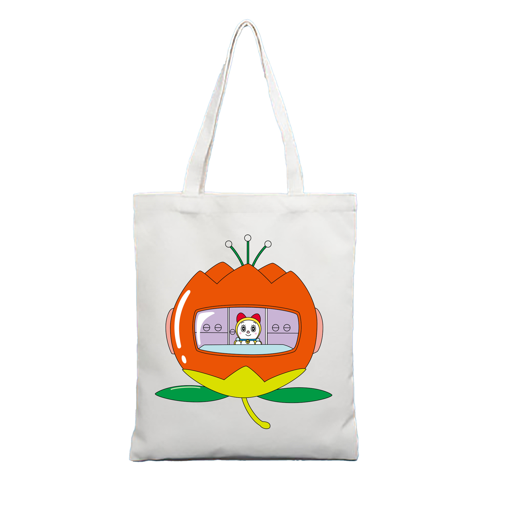 （画像用） ドラえもん ドラミ Doraemon Dorami 縦型キャンバス生地手提げバッグ　トートバッグ
