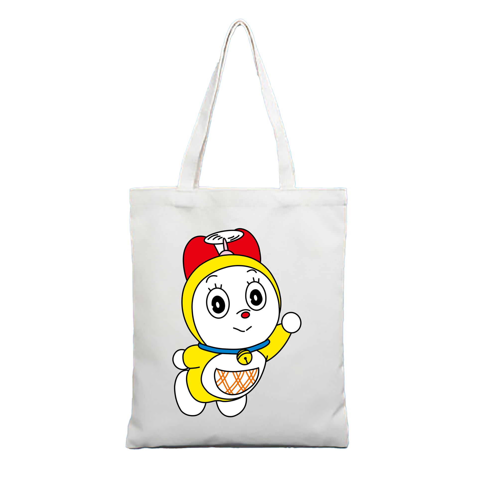（画像用） ドラえもん ドラミ Doraemon Dorami 縦型キャンバス生地手提げバッグ　トートバッグ