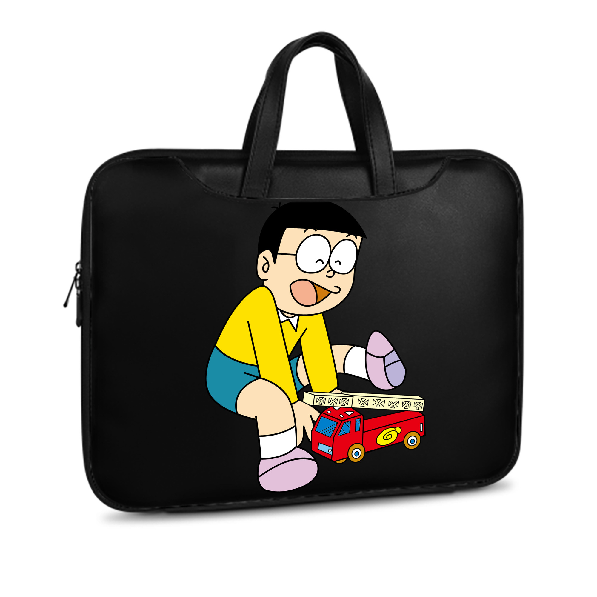 （画像用） ドラえもん 野比 のび太 Doraemon Nobita Nobi レザーラップトップバッグ　ノートパソコンケース