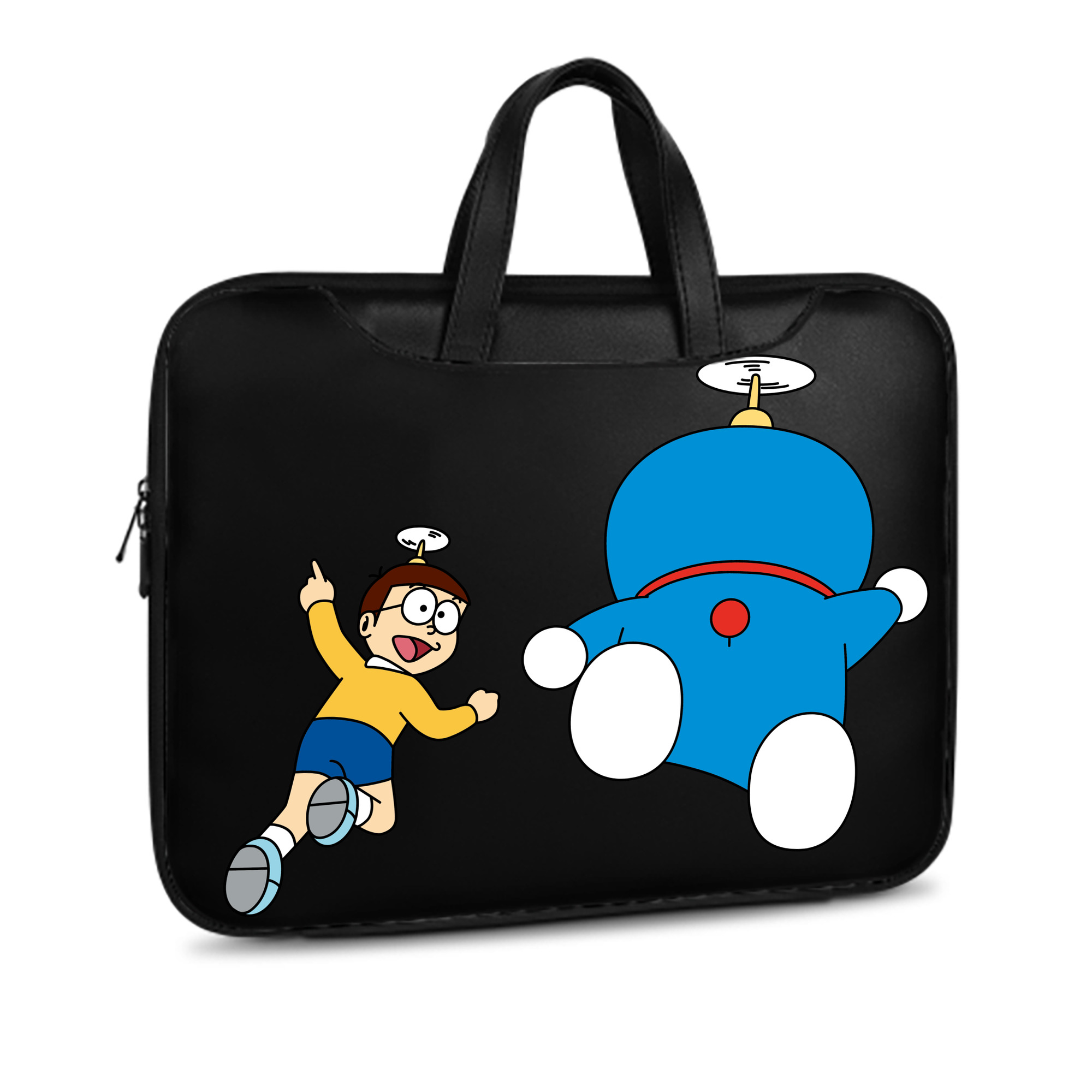 （画像用） ドラえもん 野比 のび太 Doraemon Nobita Nobi レザーラップトップバッグ　ノートパソコンケース