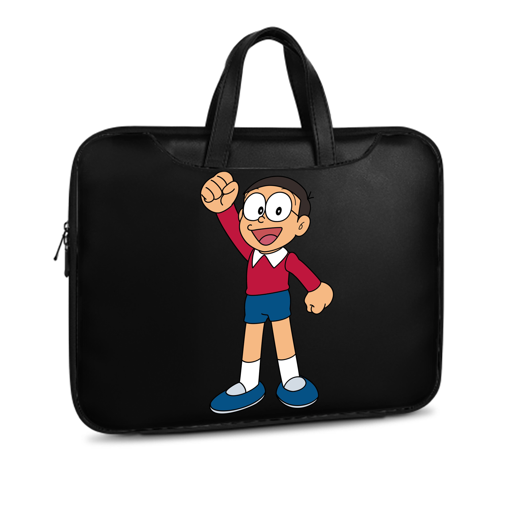 （画像用） ドラえもん 野比 のび太 Doraemon Nobita Nobi レザーラップトップバッグ　ノートパソコンケース