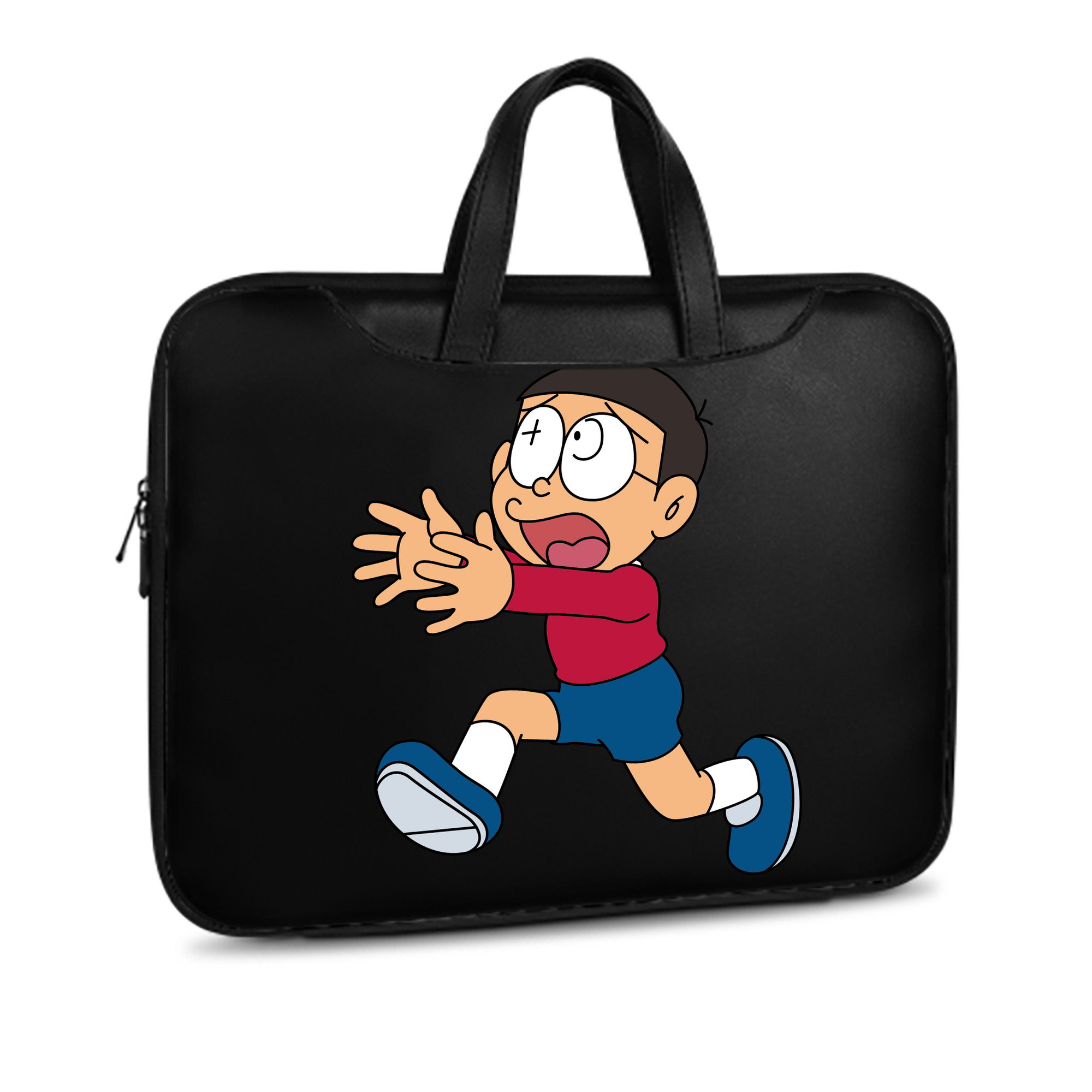 （画像用） ドラえもん 野比 のび太 Doraemon Nobita Nobi レザーラップトップバッグ　ノートパソコンケース